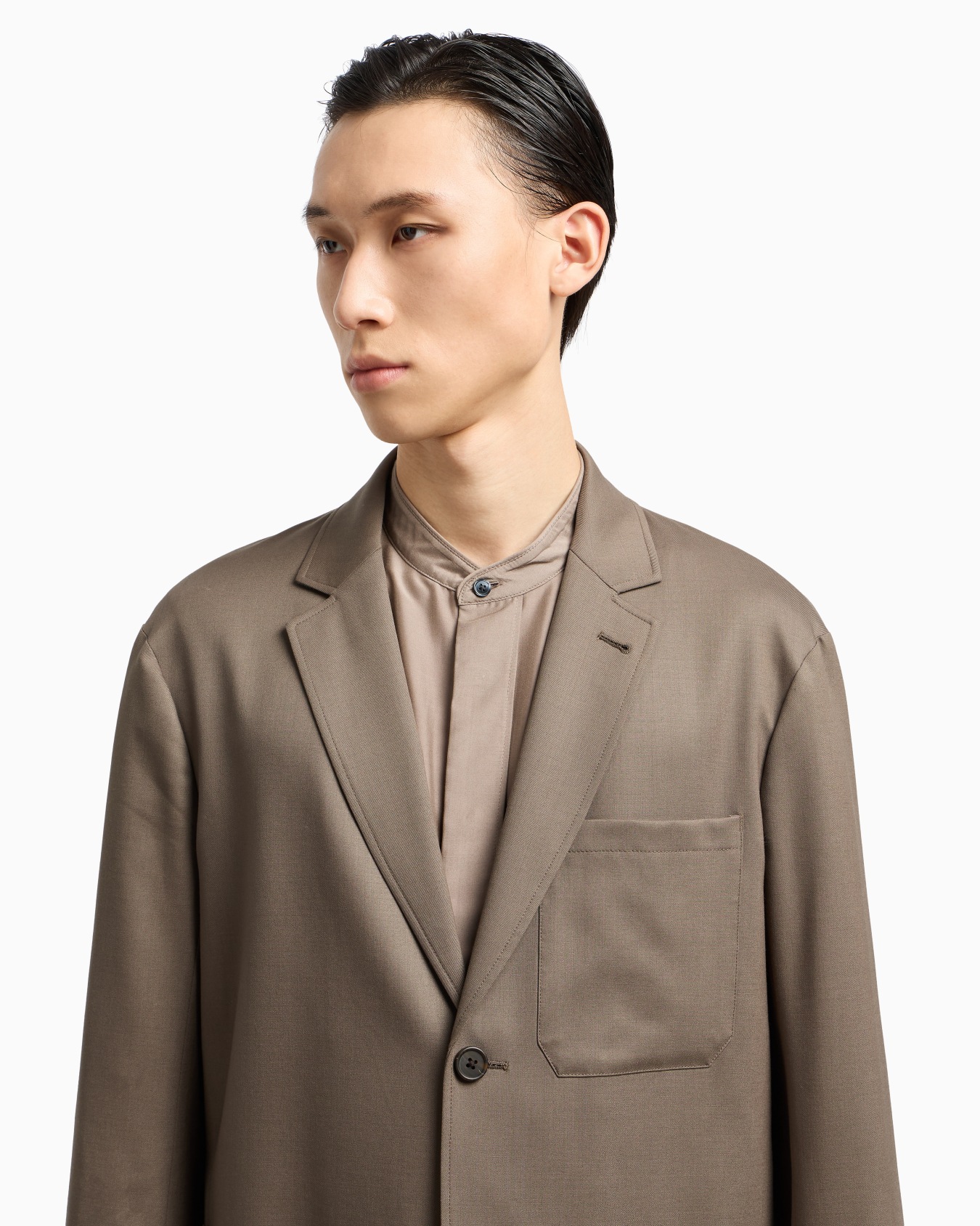 Virgin-wool twill single-breasted blazer Slide 5