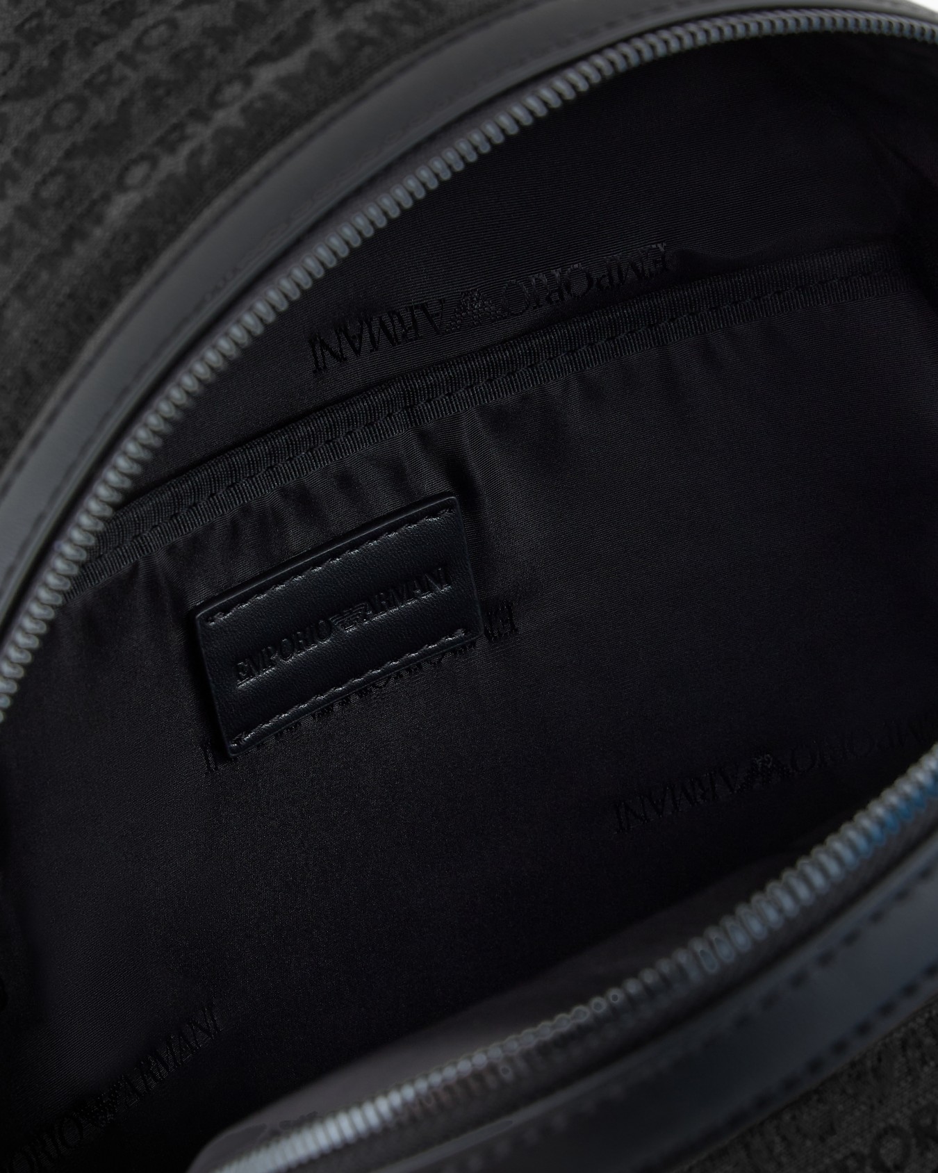Jacquard backpack with all-over lettering Slide 3