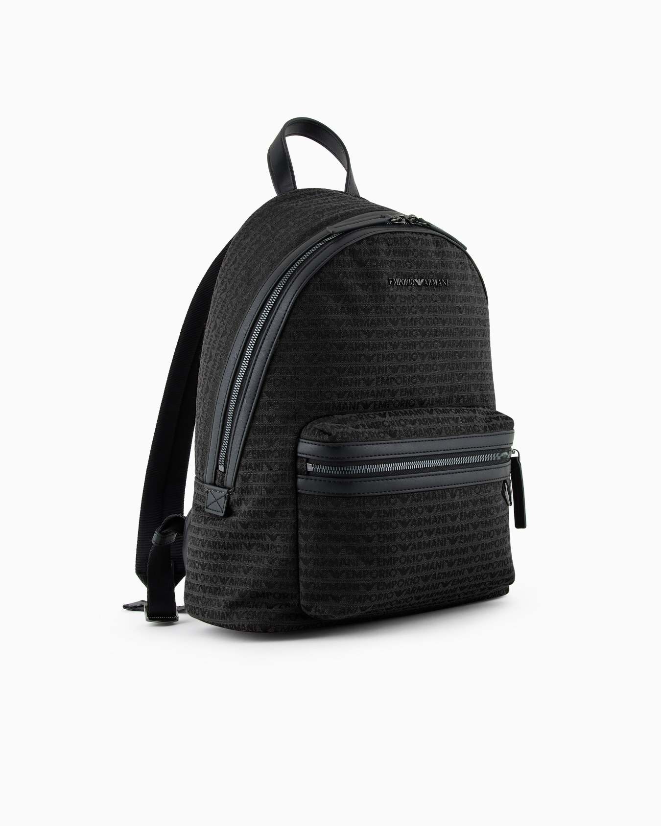 Jacquard backpack with all-over lettering Slide 1