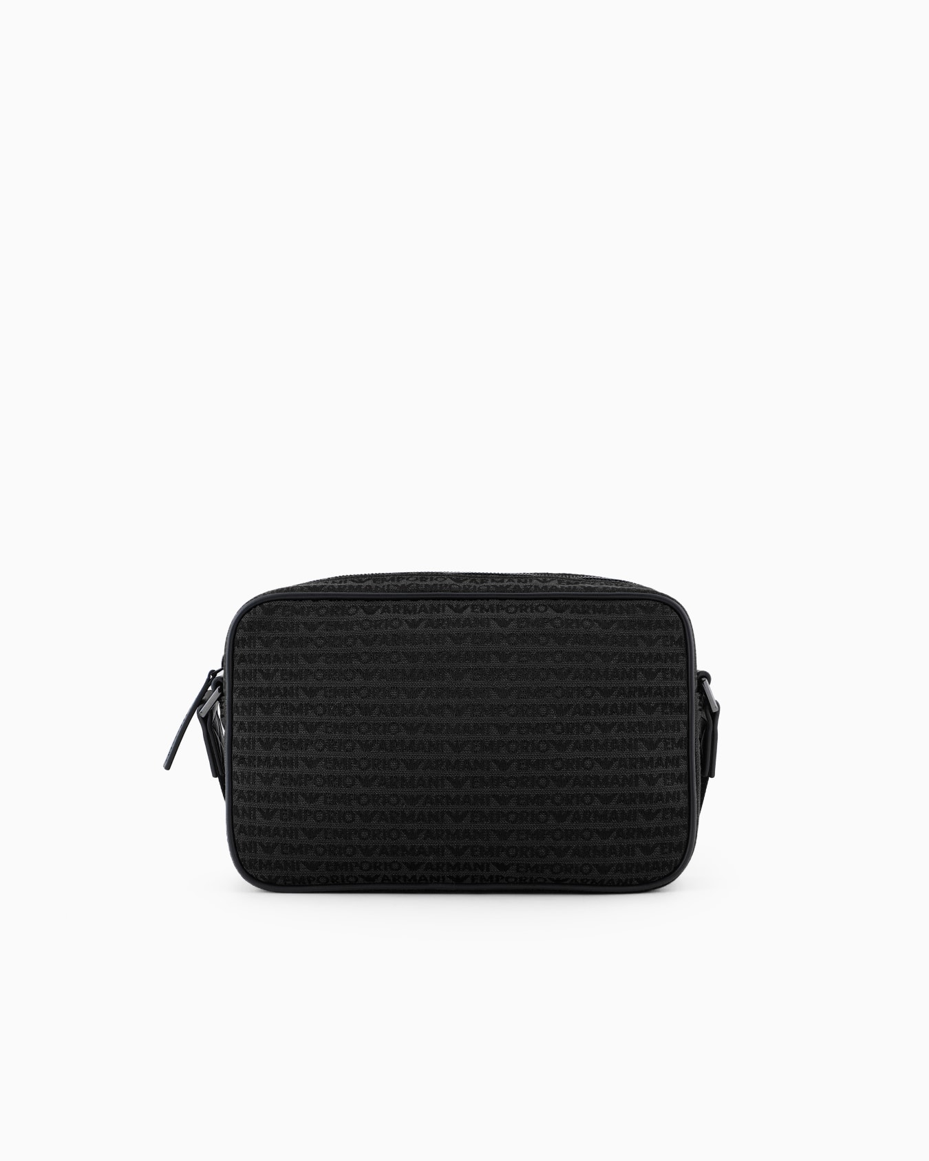 Jacquard shoulder bag with all-over lettering Slide 2
