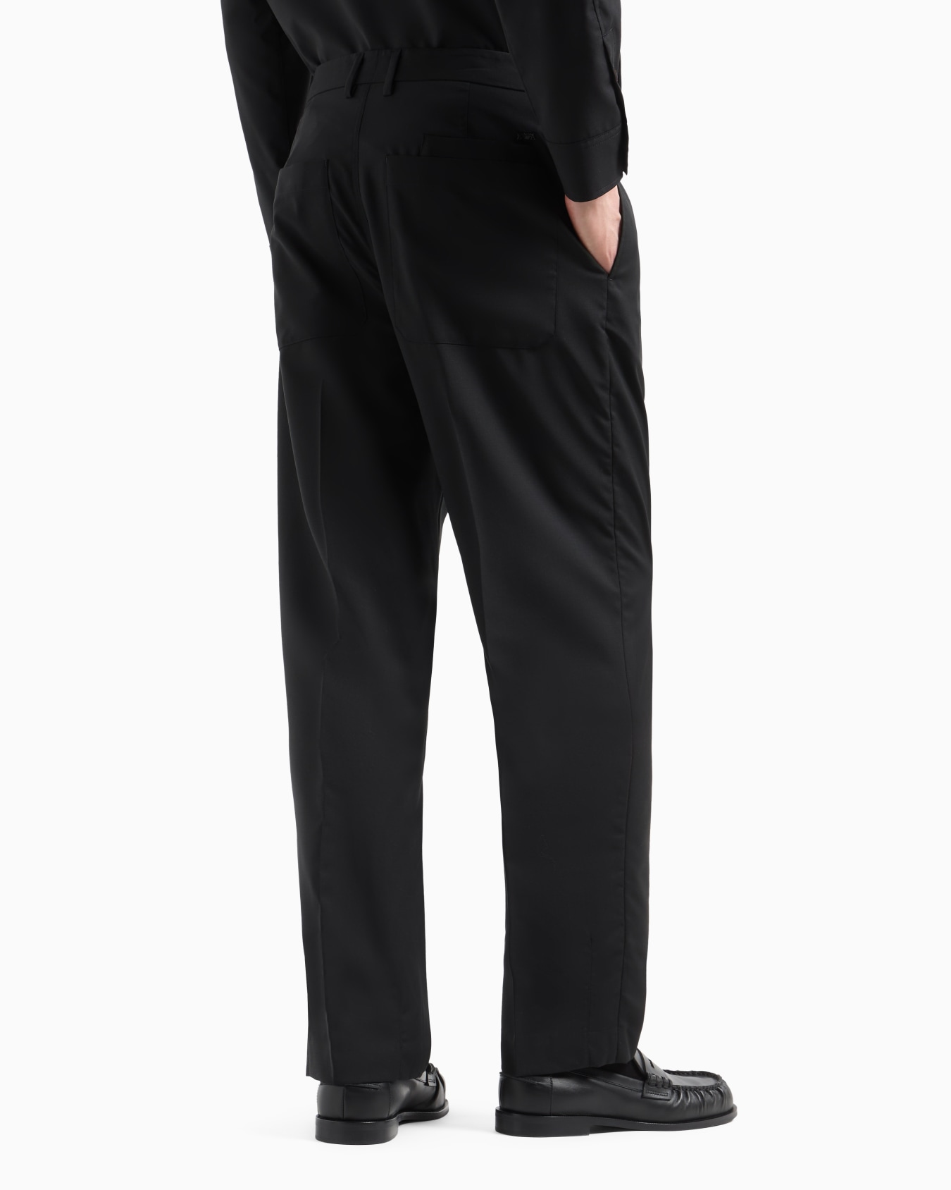 Pantalon avec pinces en laine froide ultralégère Diapositive 3