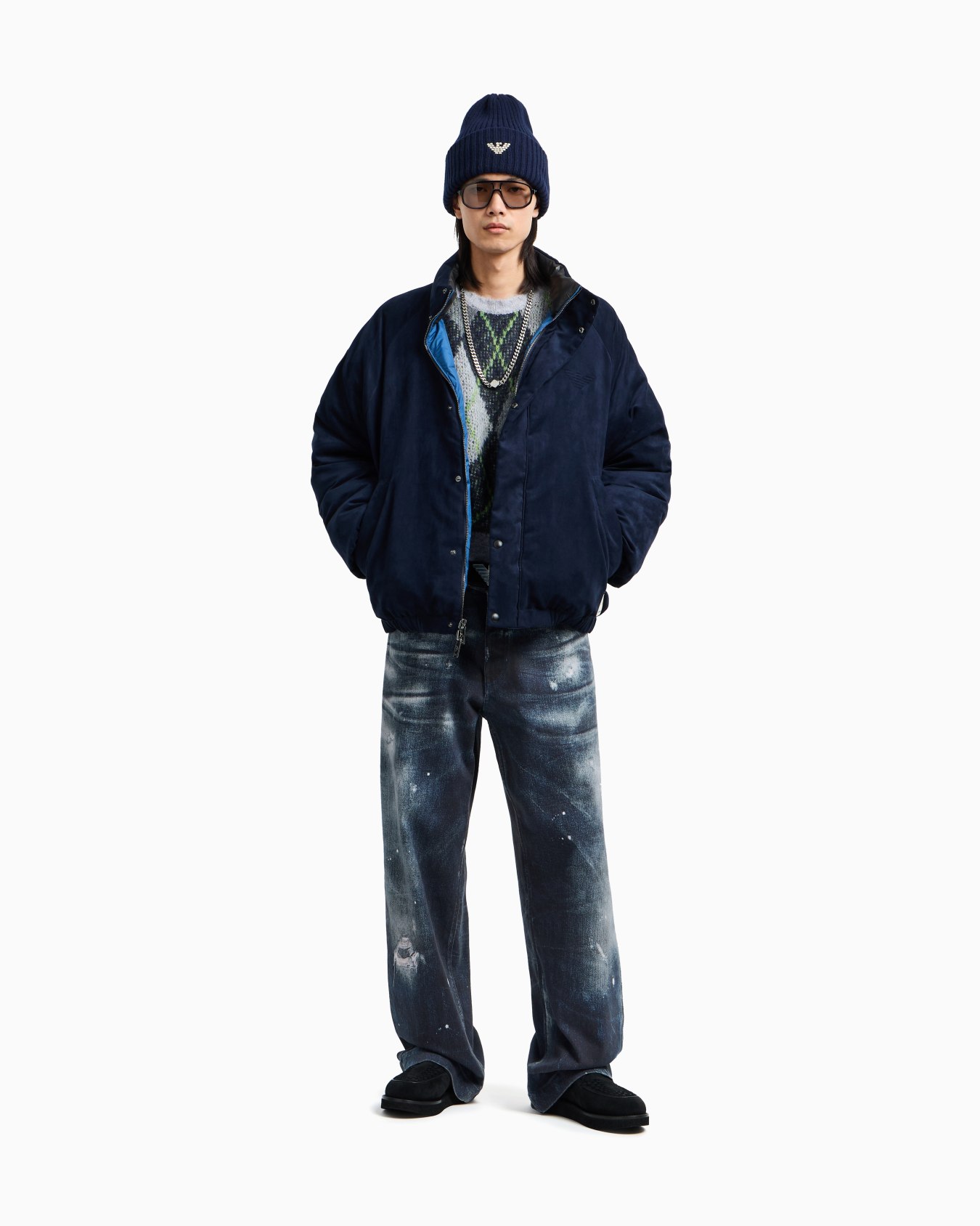 Bedruckte Jeans aus Bio-Drill mit einem Aufdruck der New York Sonderkollektion Folie 1