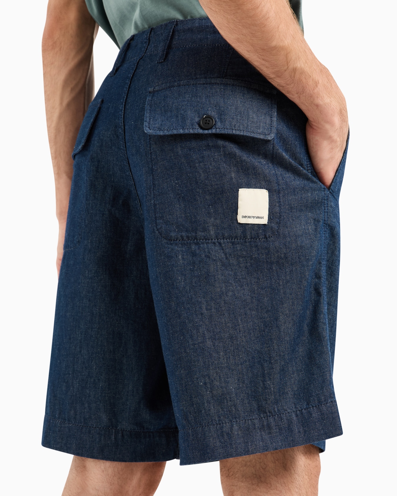 ASV chambray denim bermuda shorts from the Peace capsule collection  Slide 4