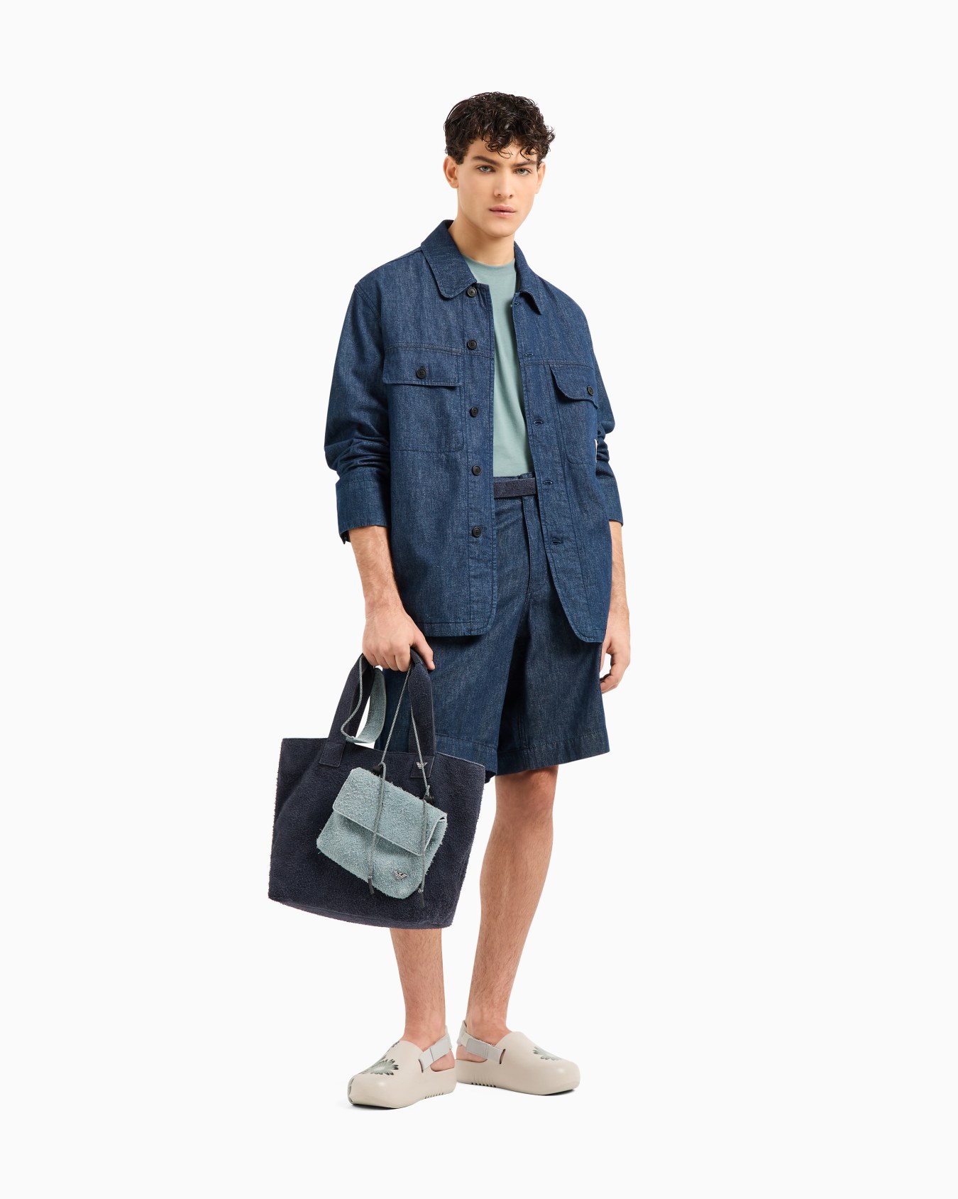 ASV chambray denim bermuda shorts from the Peace capsule collection  Slide 1