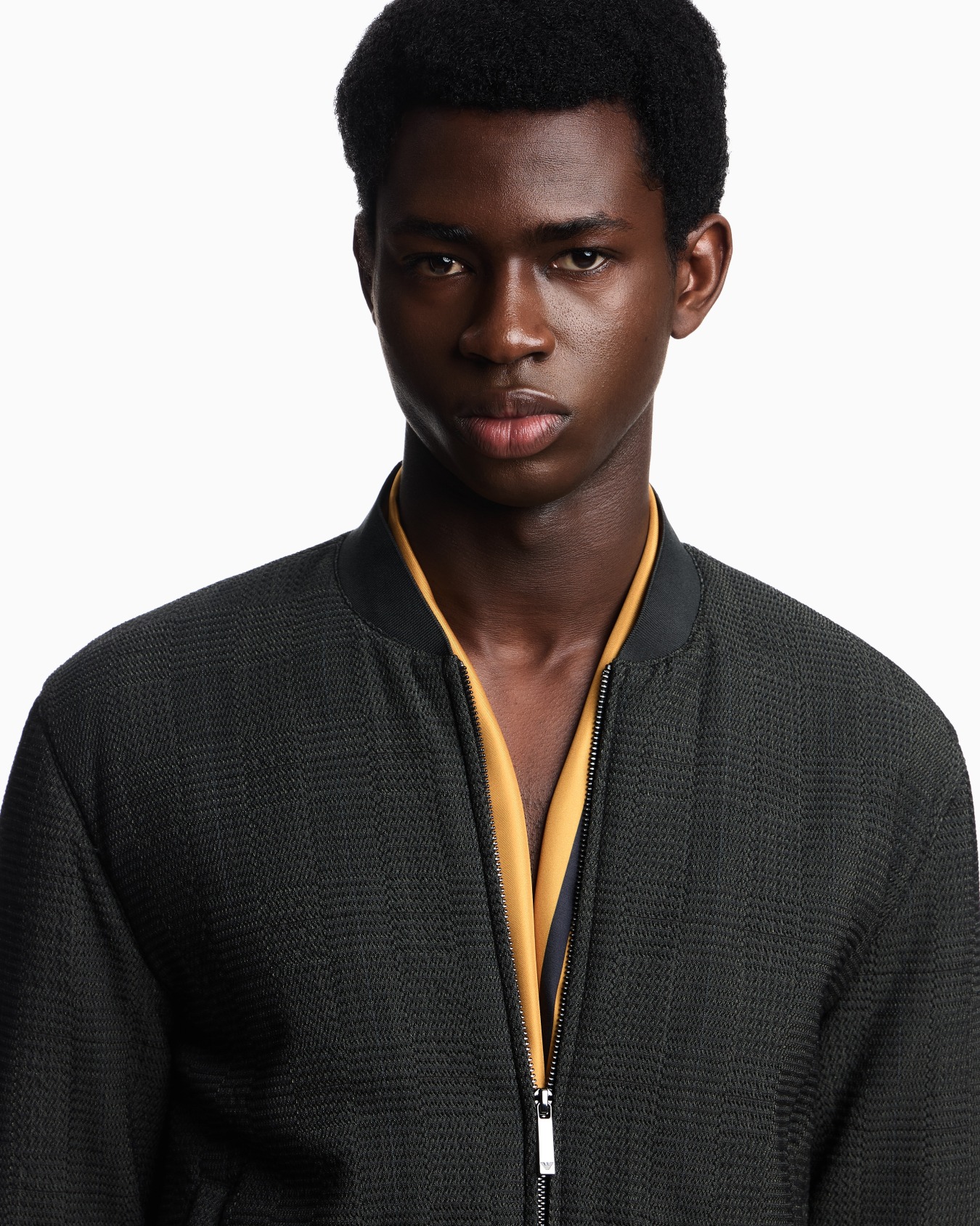 Virgin-wool bomber jacket with 3D-effect weave Slide 4