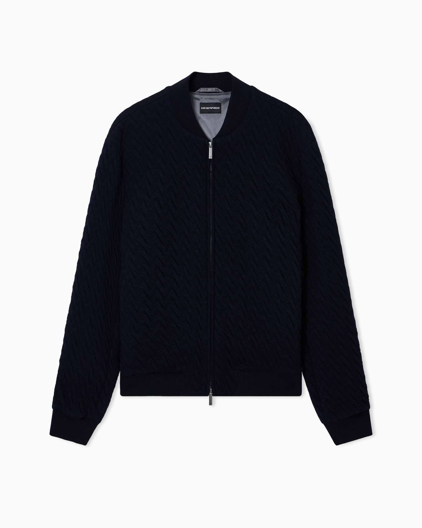 ブルゾン ニット風ジャージー シェブロンモチーフ スライドする 0