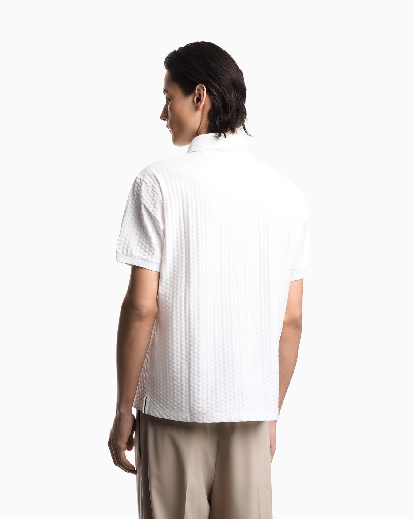 US Exclusive jacquard jersey polo shirt Slide 2