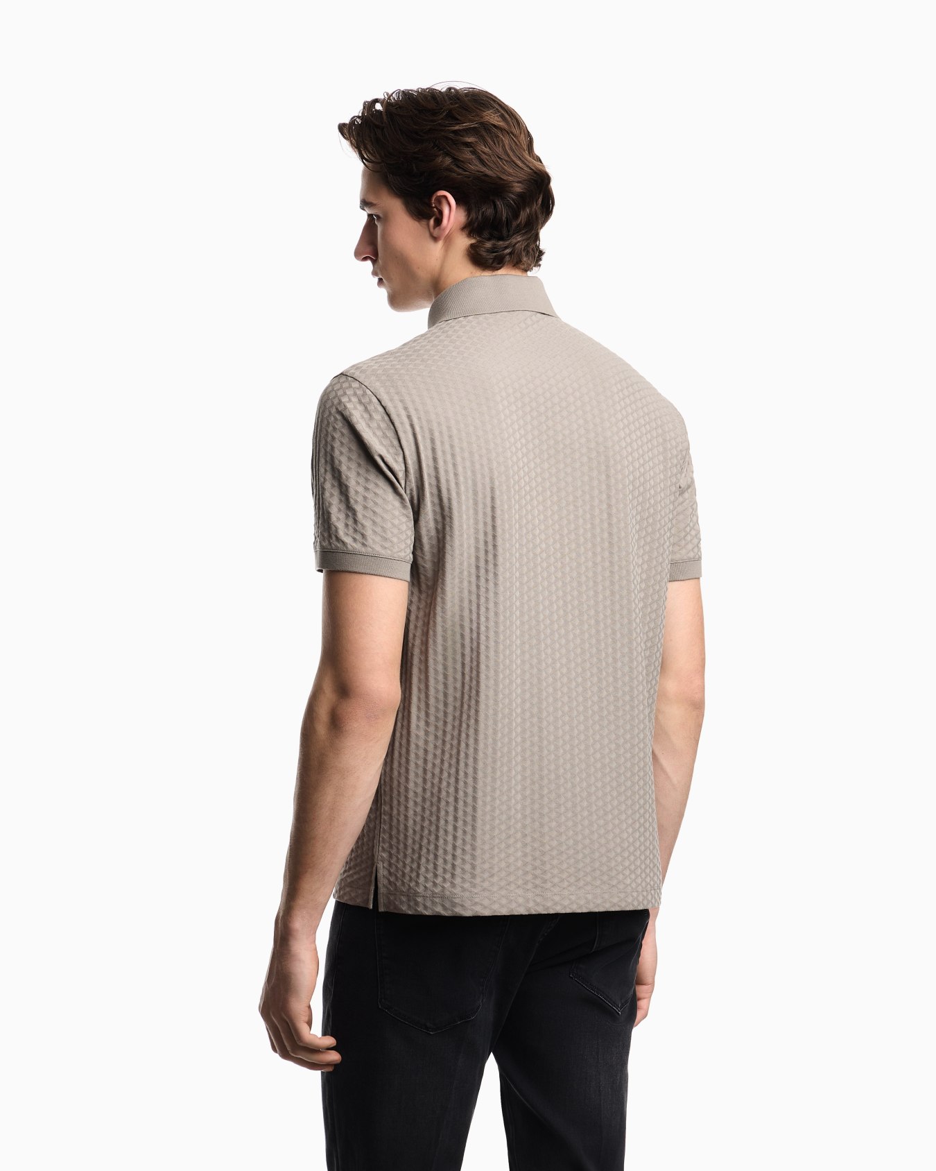 Polo in jersey jacquard US Exclusive Slide 3