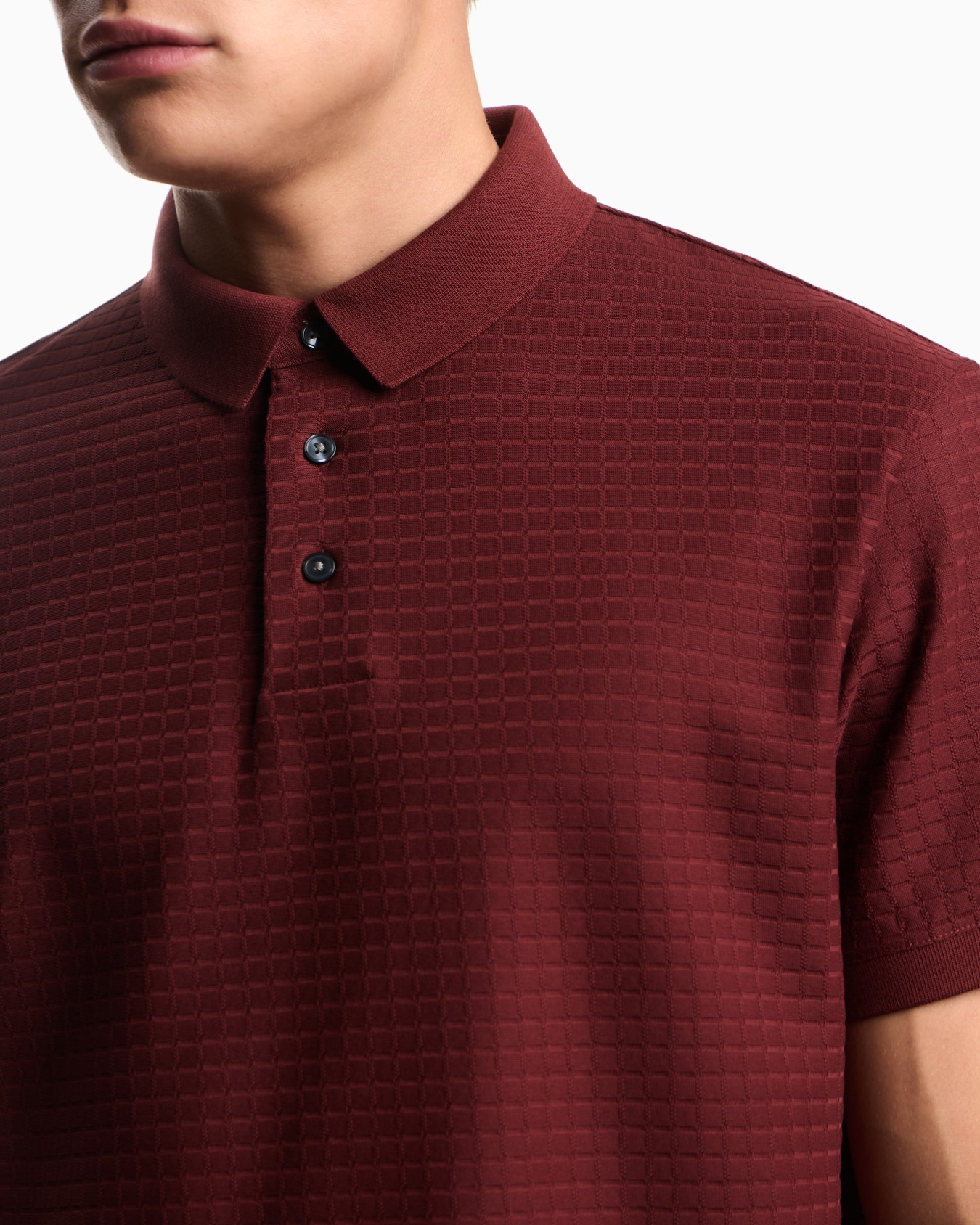 US Exclusive jacquard jersey polo shirt Slide 4