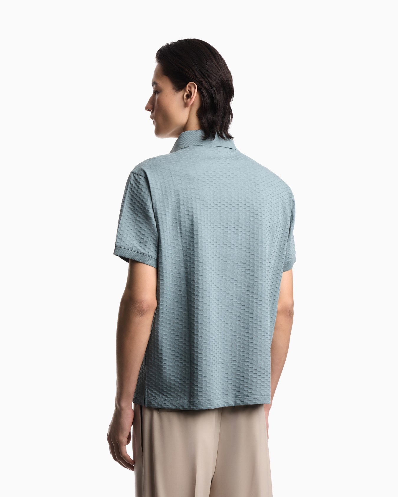 US Exclusive jacquard jersey polo shirt Slide 2