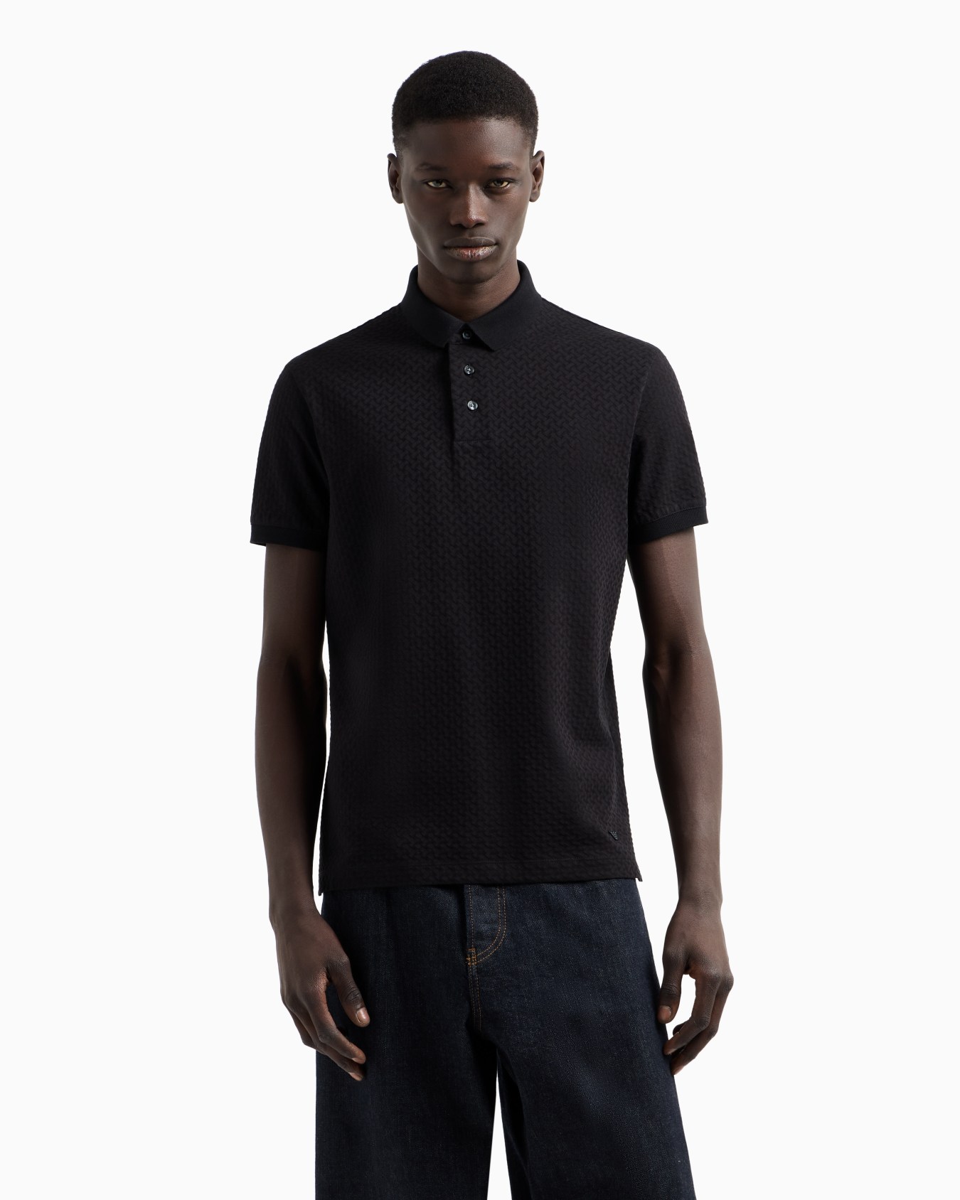 Polo en jersey jacquard Diapositive 3