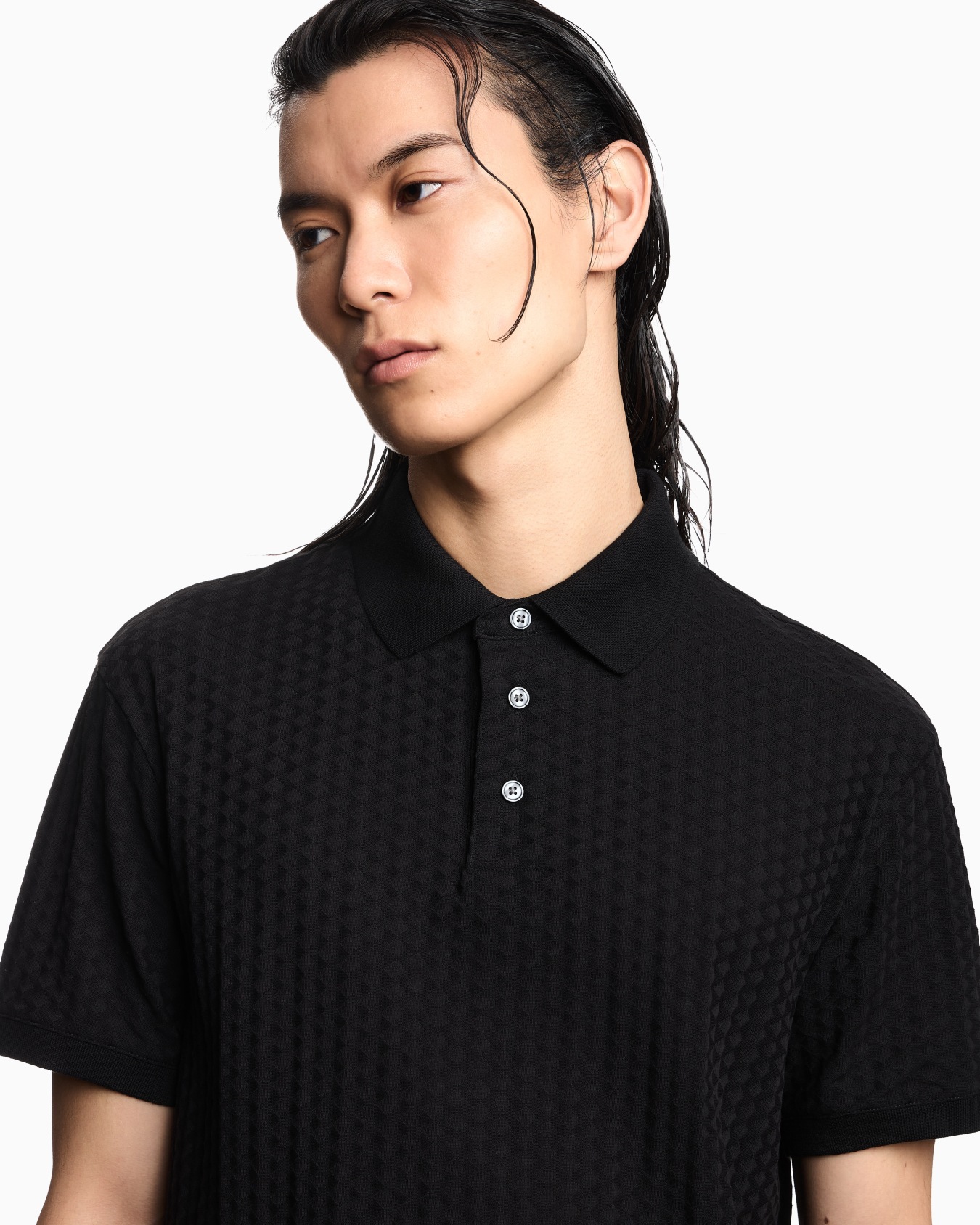 US Exclusive jacquard jersey polo shirt Slide 4