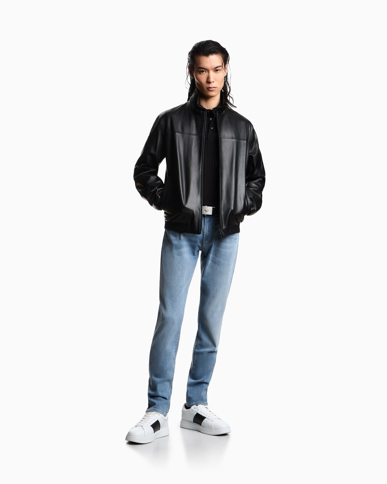 US Exclusive jacquard jersey polo shirt Slide 1