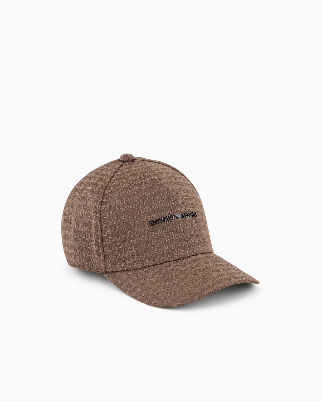Jacquard nylon baseball cap with all-over logo lettering Slide 0