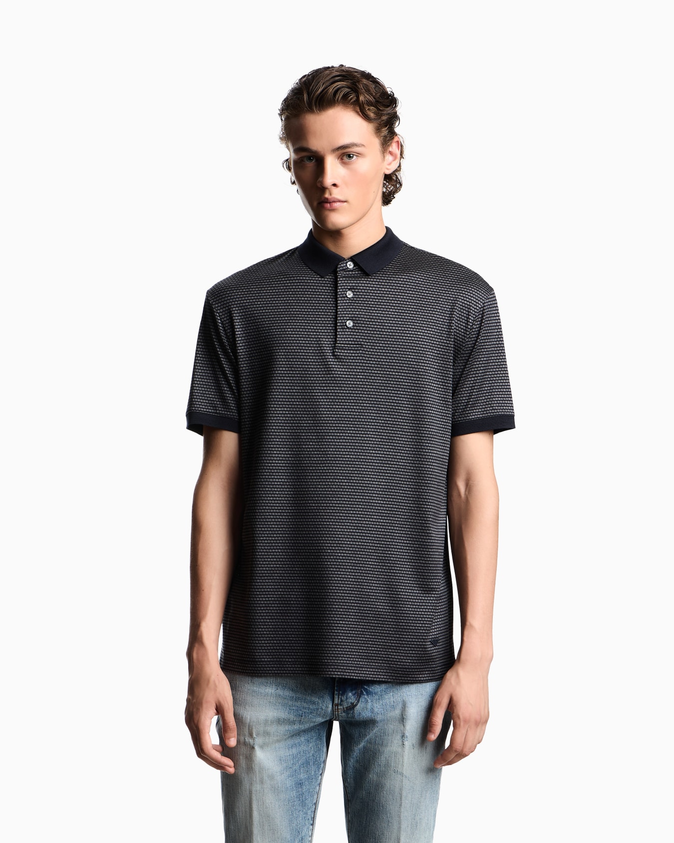 Ribbed Polo Shirt Slide 3