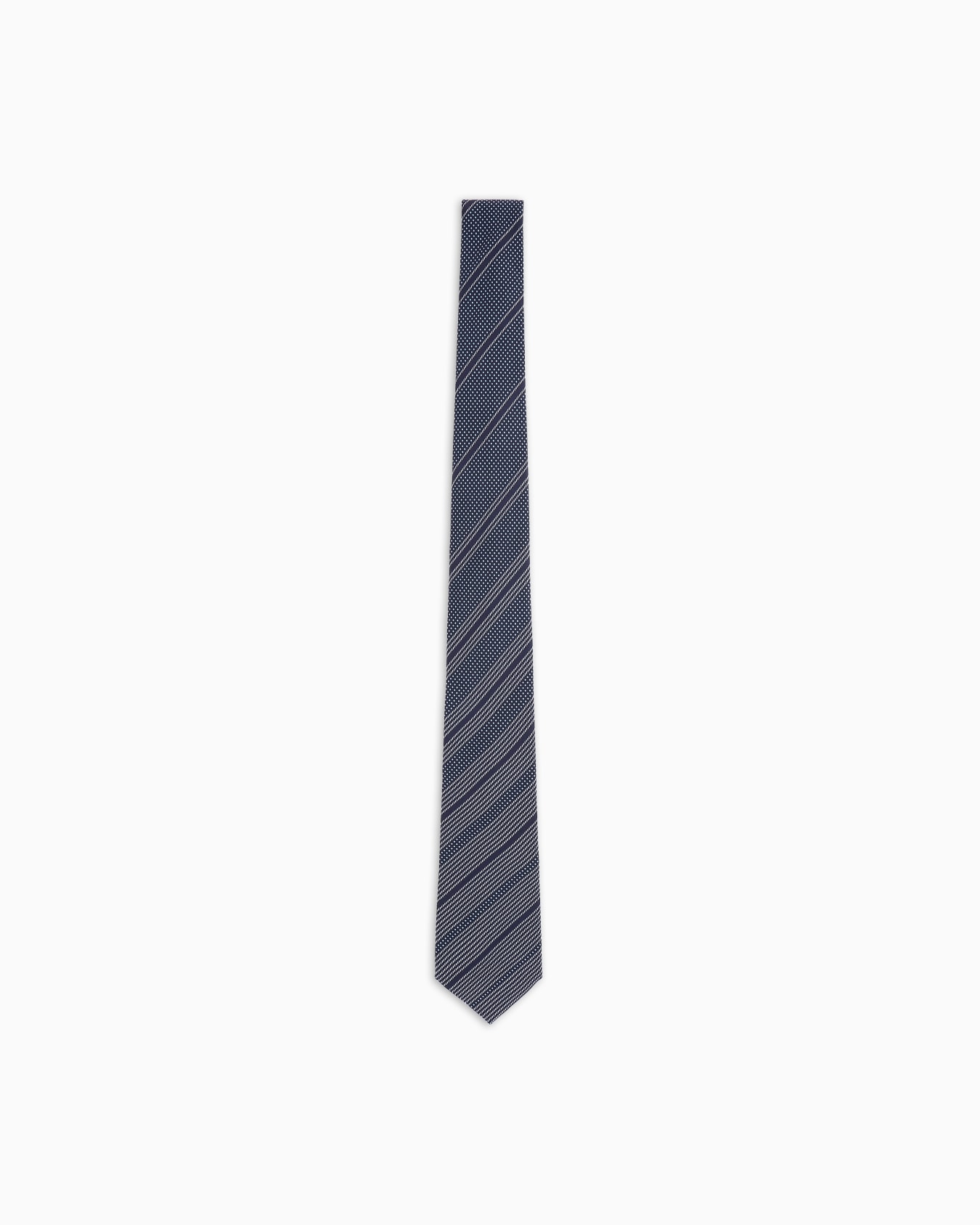 Corbata en seda pura con mezcla de diseños en tejido jacquard Diapositiva 0