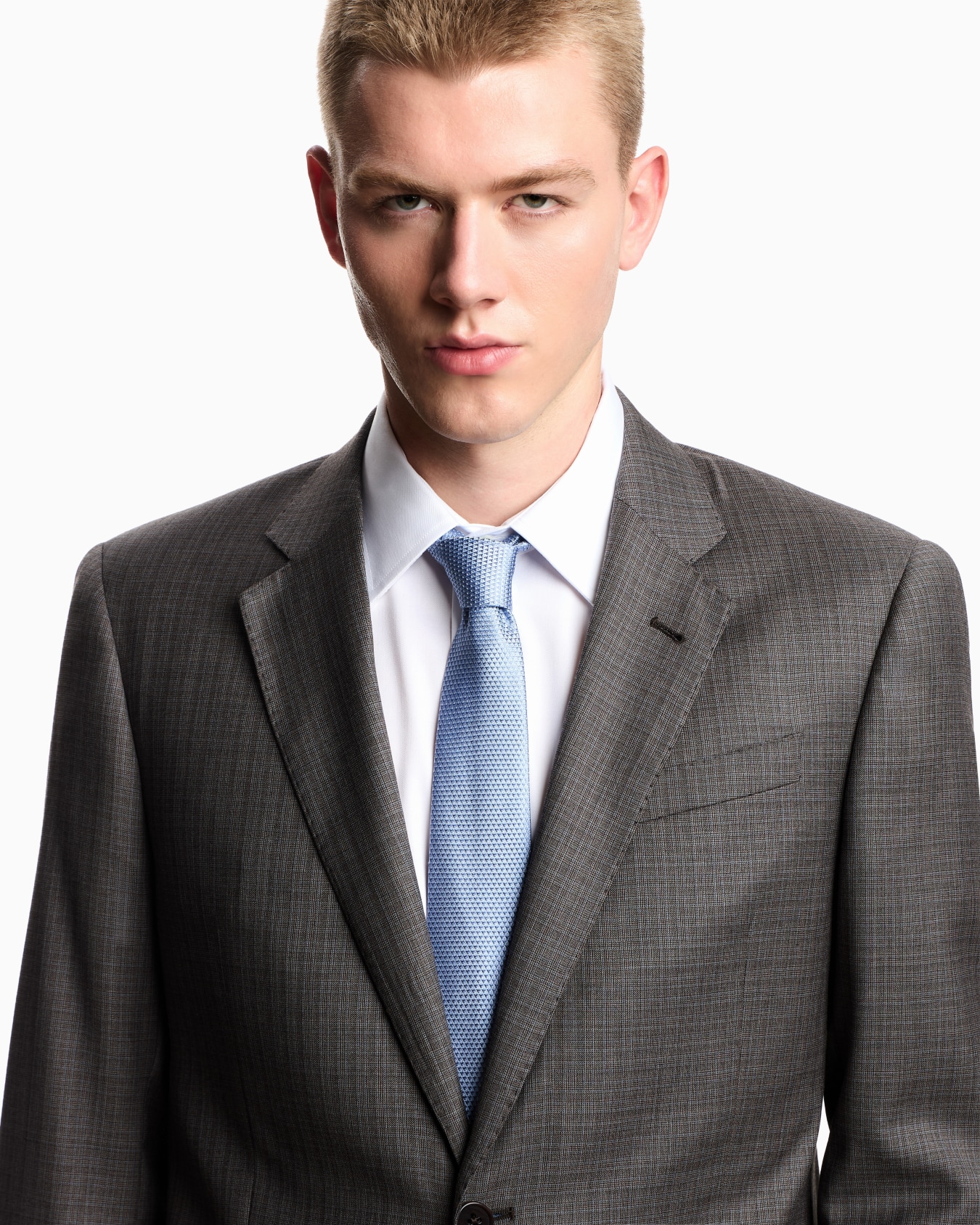 Silk blend tie with jacquard op-art micro-pattern Slide 2