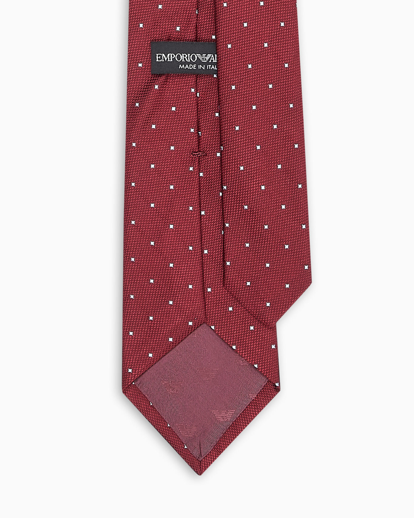 Pure silk tie with jacquard micro-pattern Slide 1