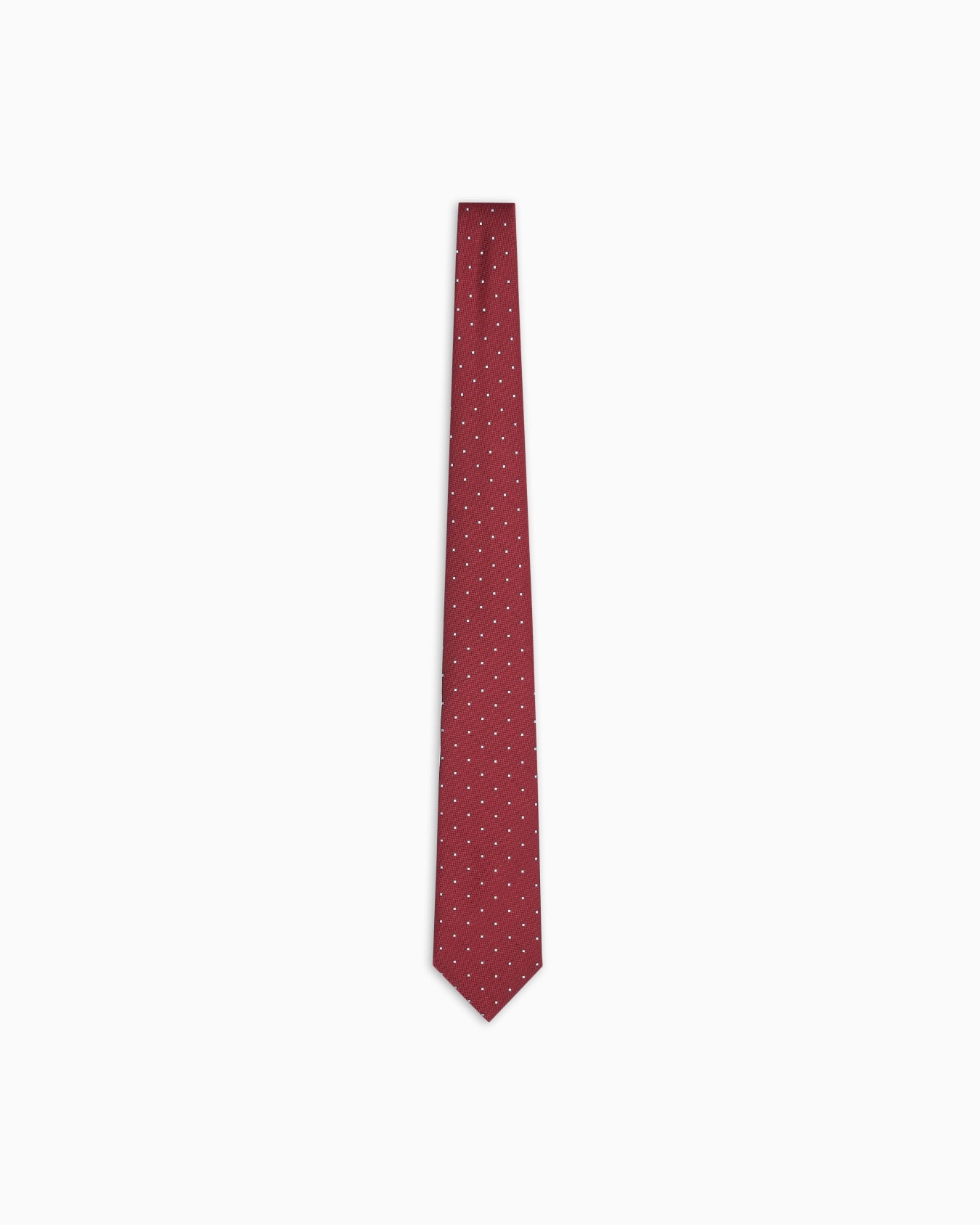 Pure silk tie with jacquard micro-pattern Slide 0