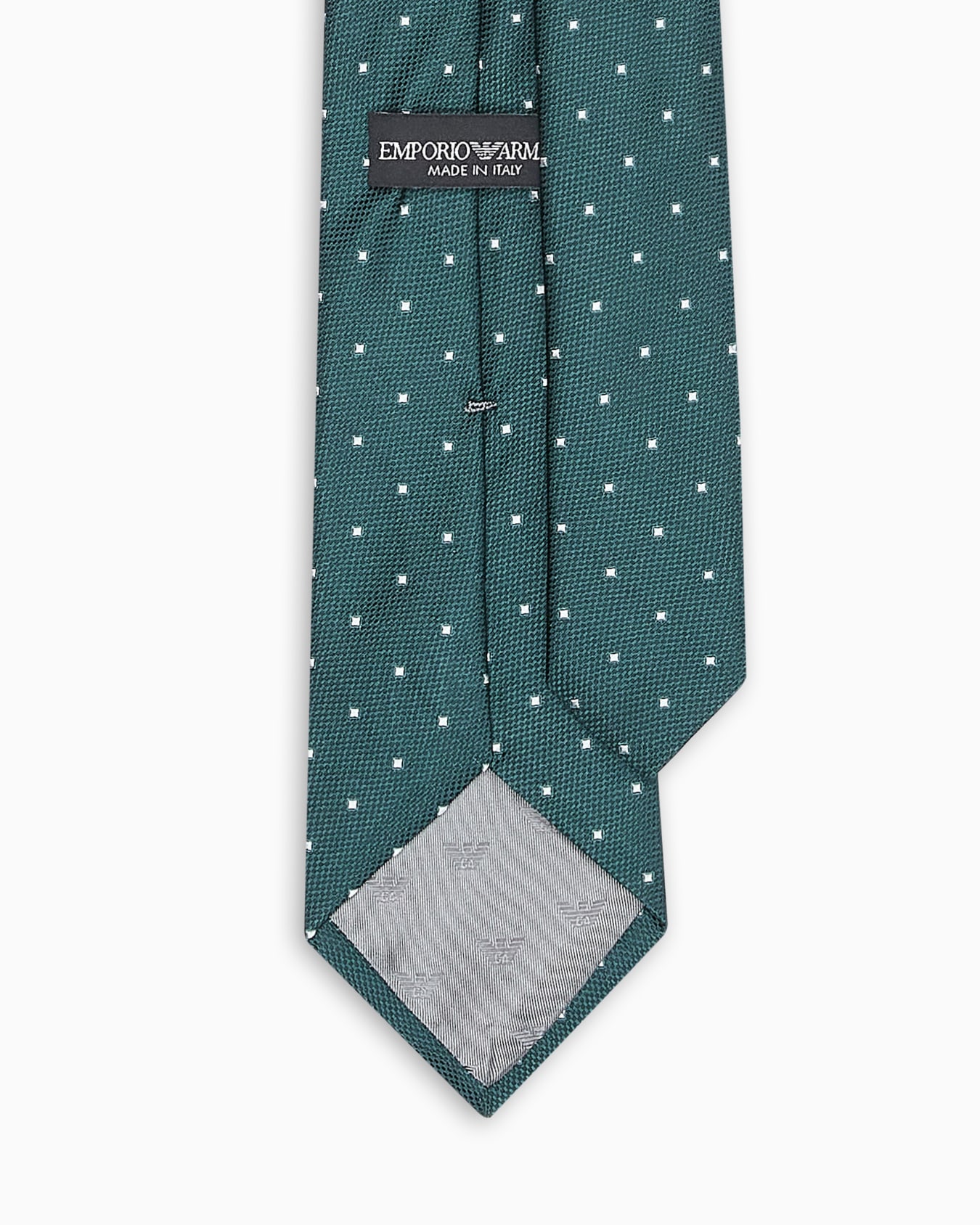 Pure silk tie with jacquard micro-pattern Slide 1
