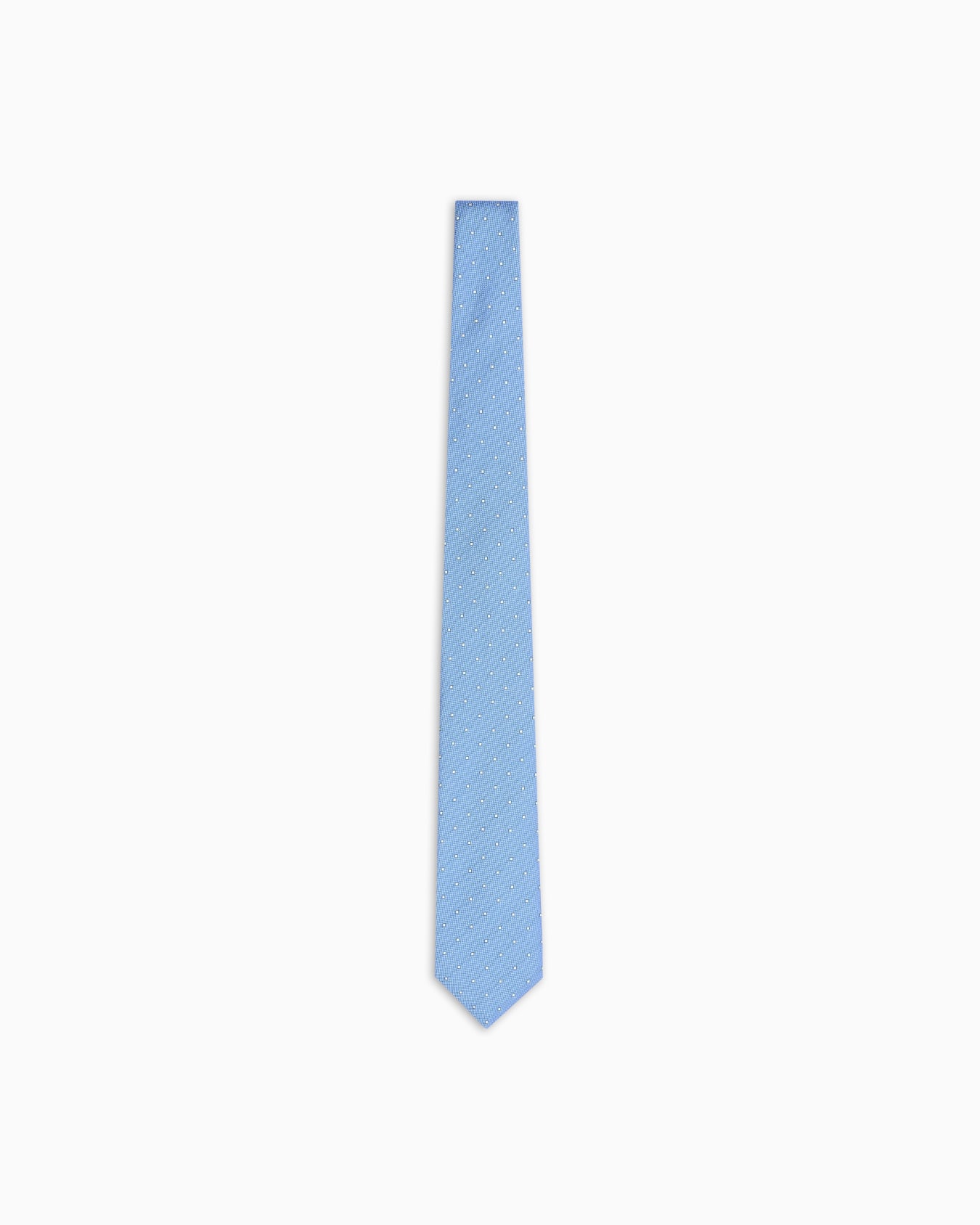 Corbata de seda pura con microfantasía en tejido jacquard Diapositiva 0