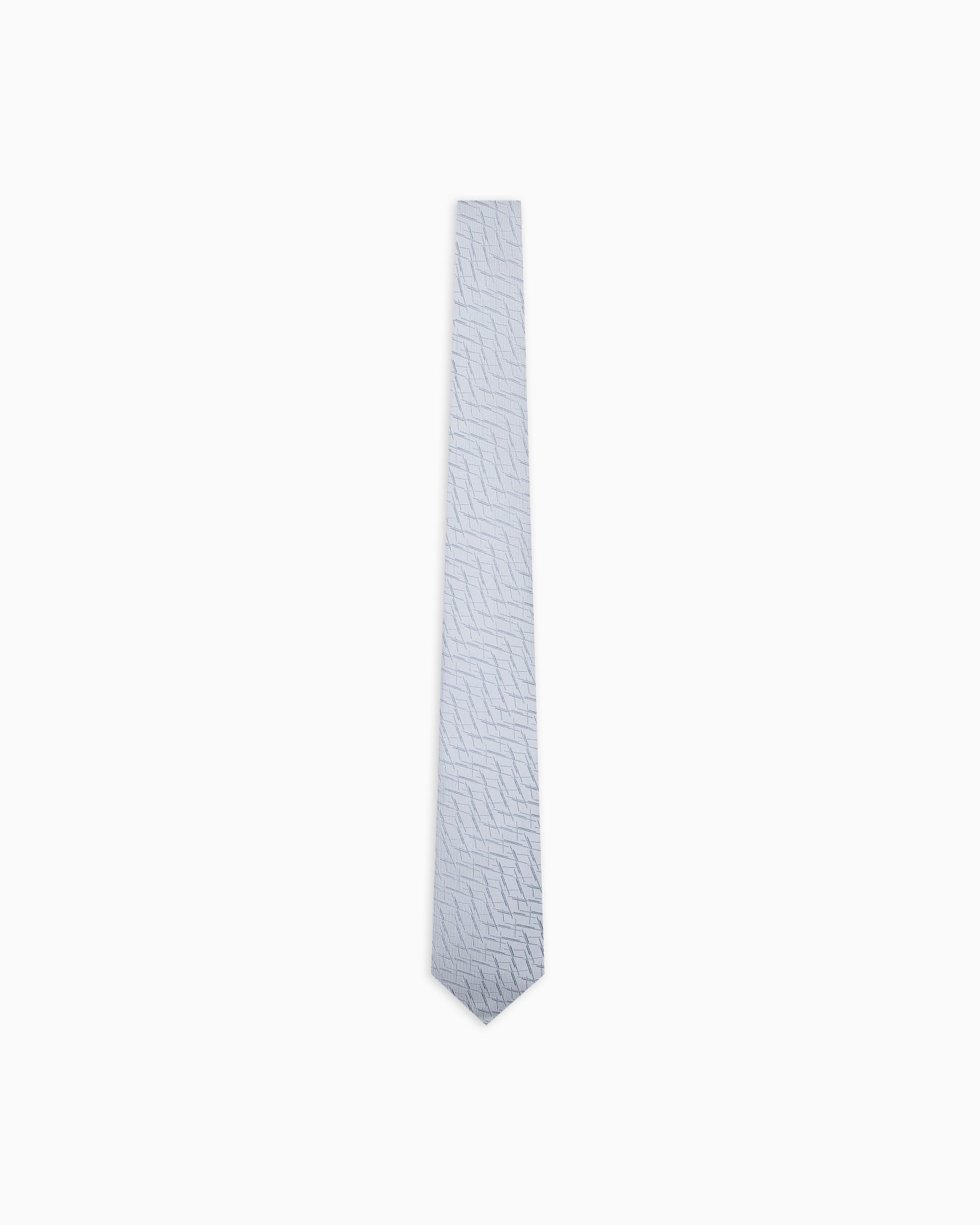 Pure silk tie with an abstract jacquard pattern Slide 0