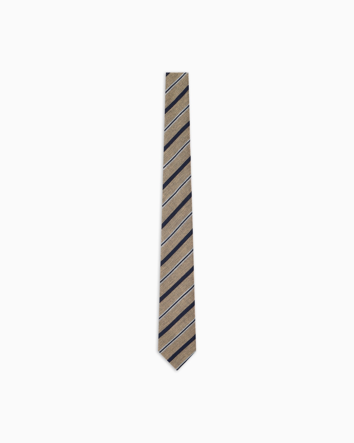 Wool tie with diagonal-striped jacquard Slide 0
