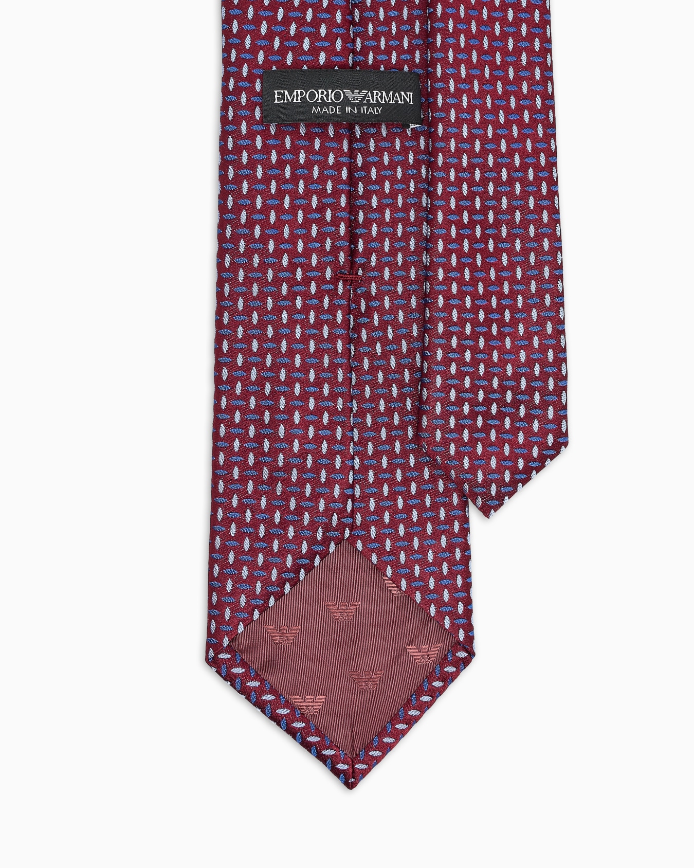 Pure silk tie with jacquard micro-pattern Slide 1