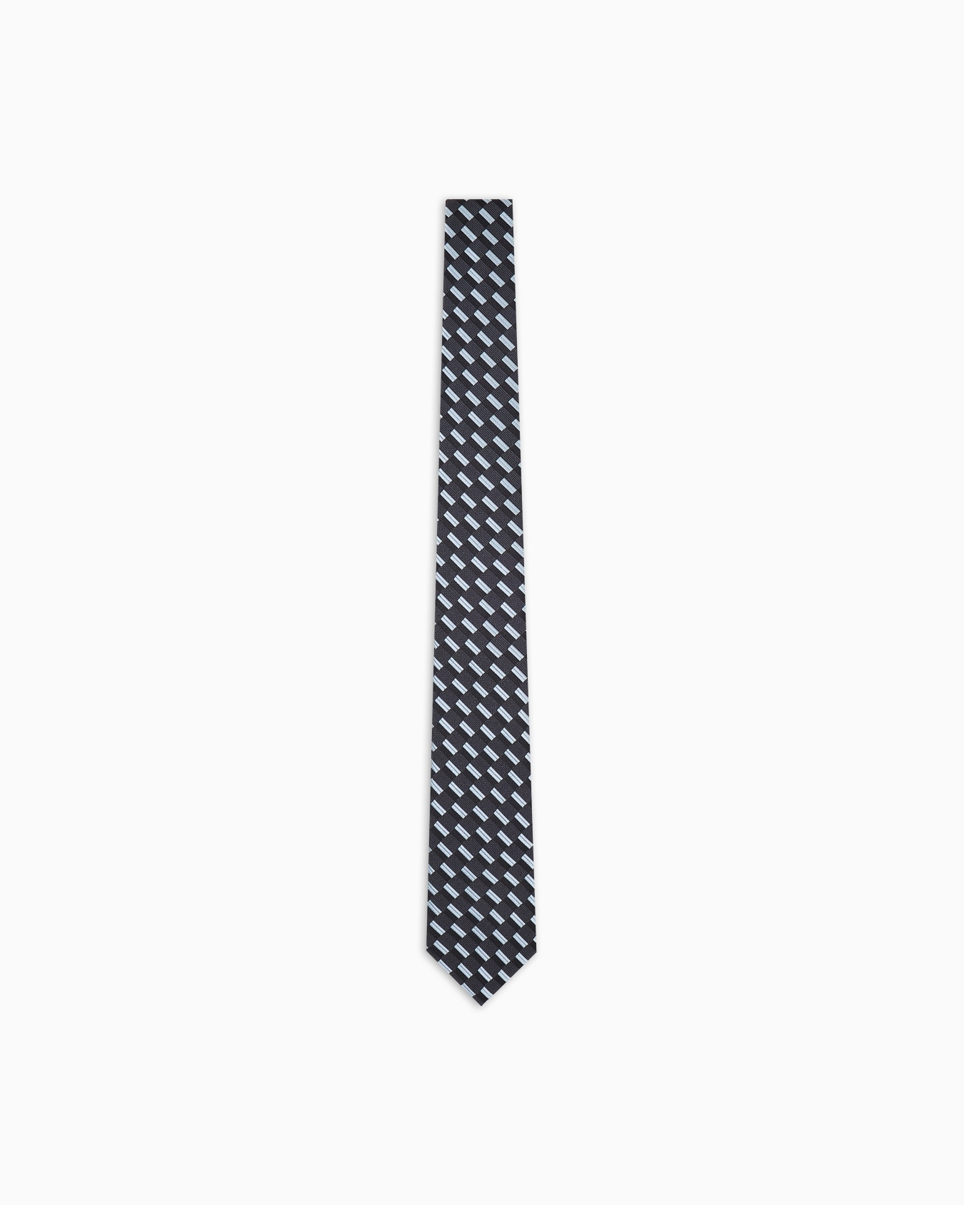 Corbata en seda pura con motivo jacquard Diapositiva 0