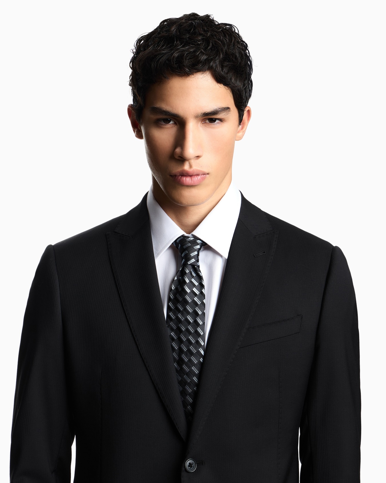 Corbata en seda pura con motivo jacquard Diapositiva 2