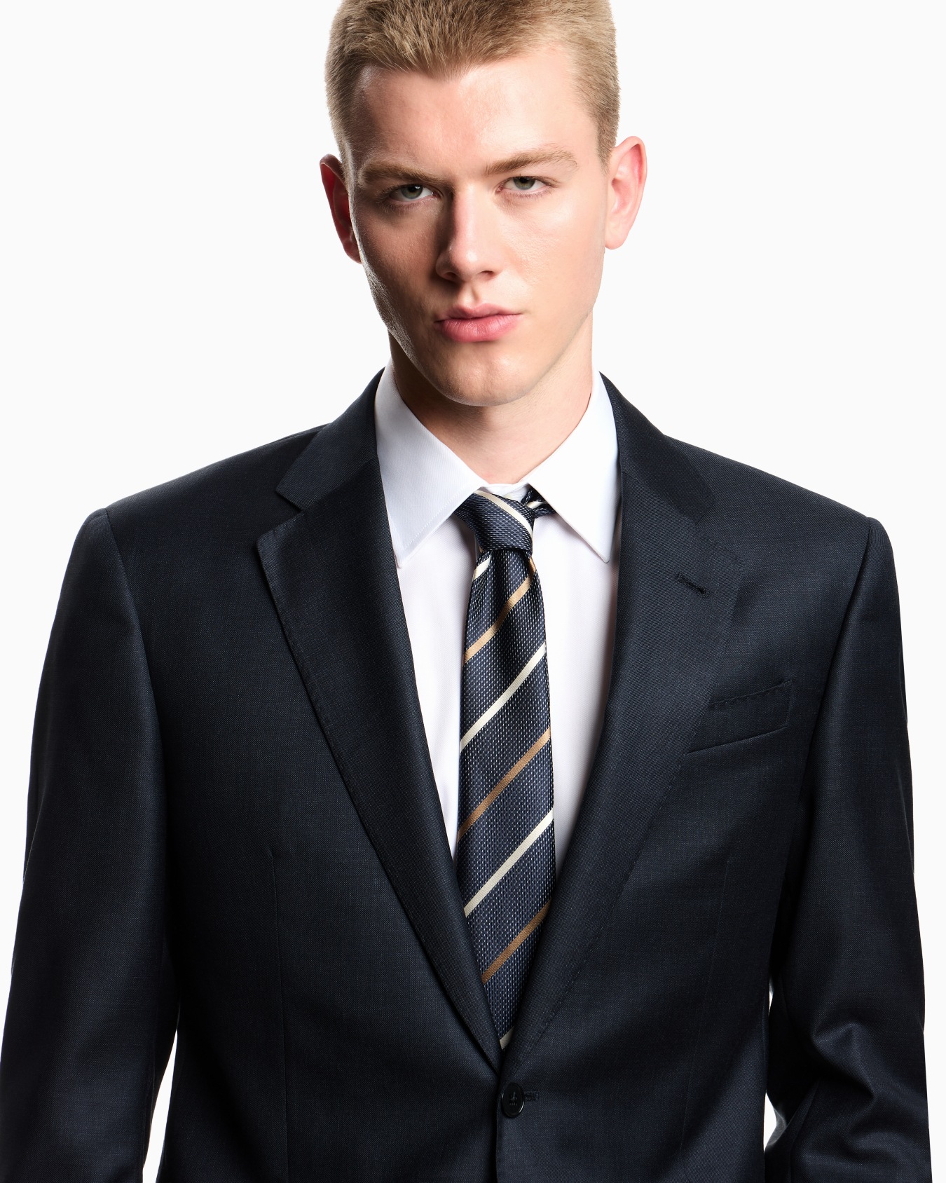 Pure silk tie with jacquard pattern Slide 2