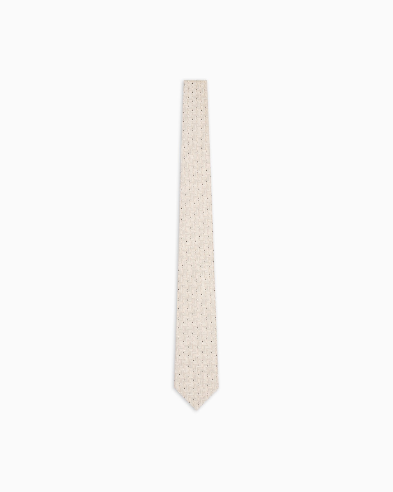 Pure silk chevron jacquard tie Slide 0