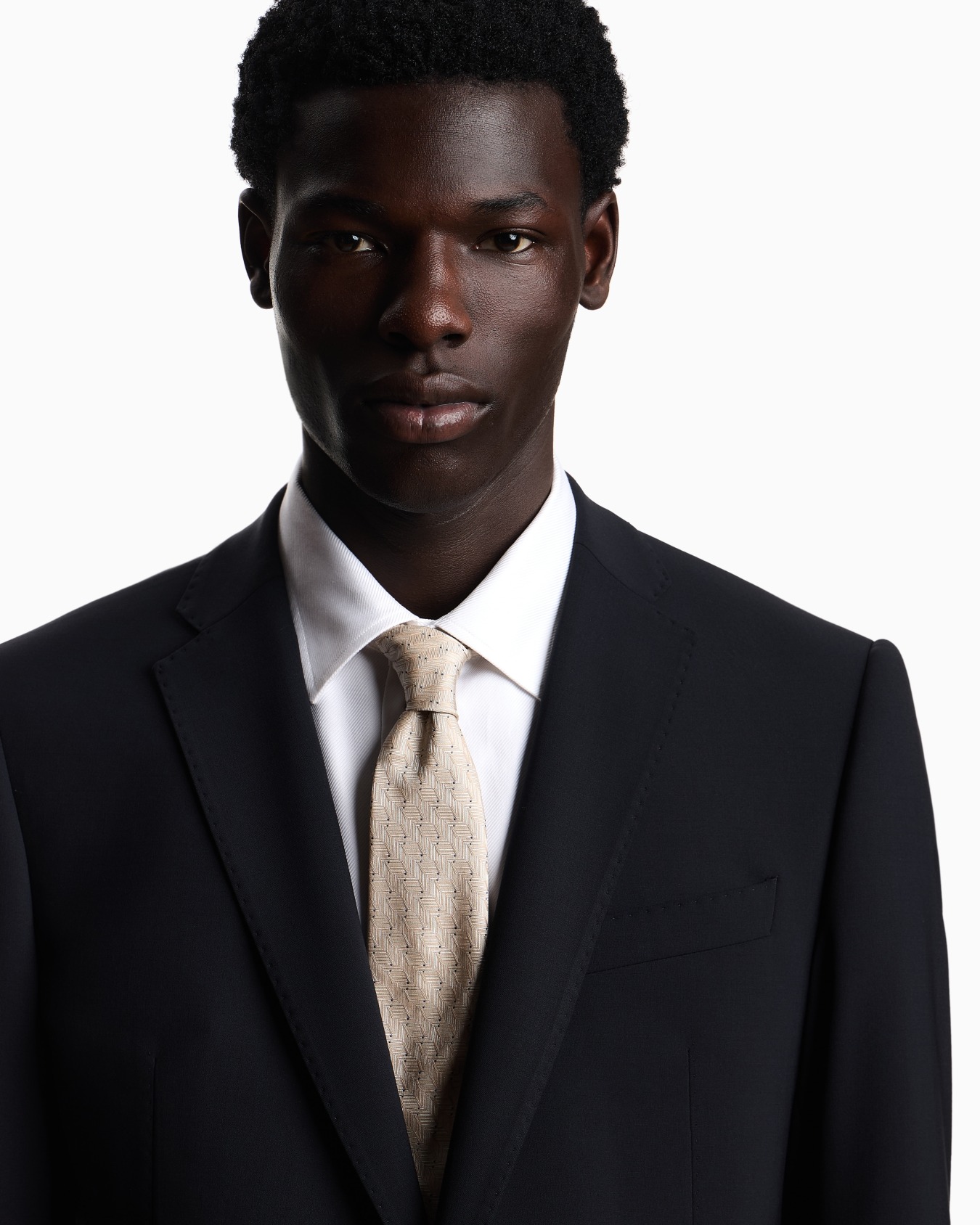 Pure silk chevron jacquard tie Slide 2