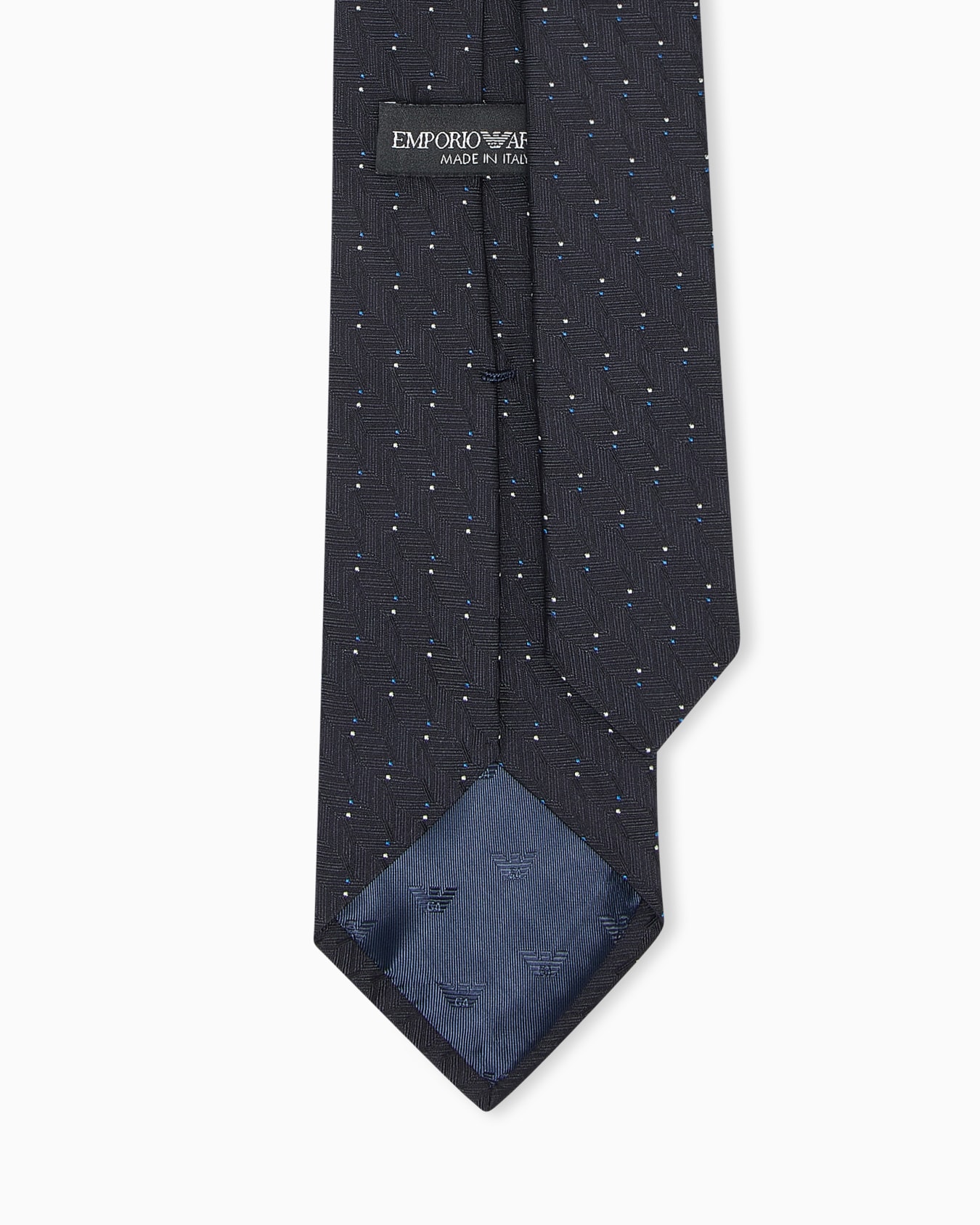 Cravate en pure soie jacquard chevron Diapositive 1