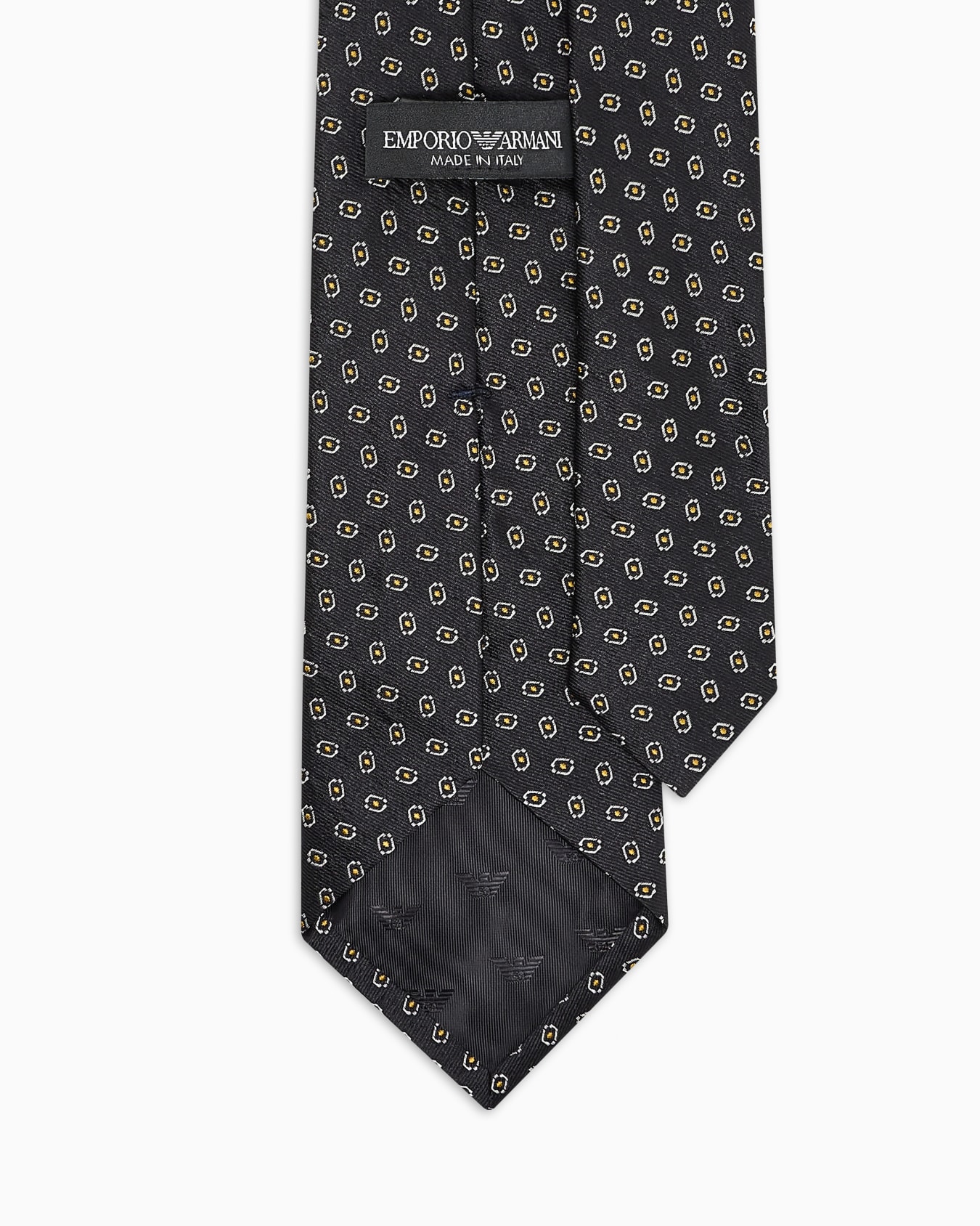 Corbata de seda con micromotivo en tejido jacquard Diapositiva 1