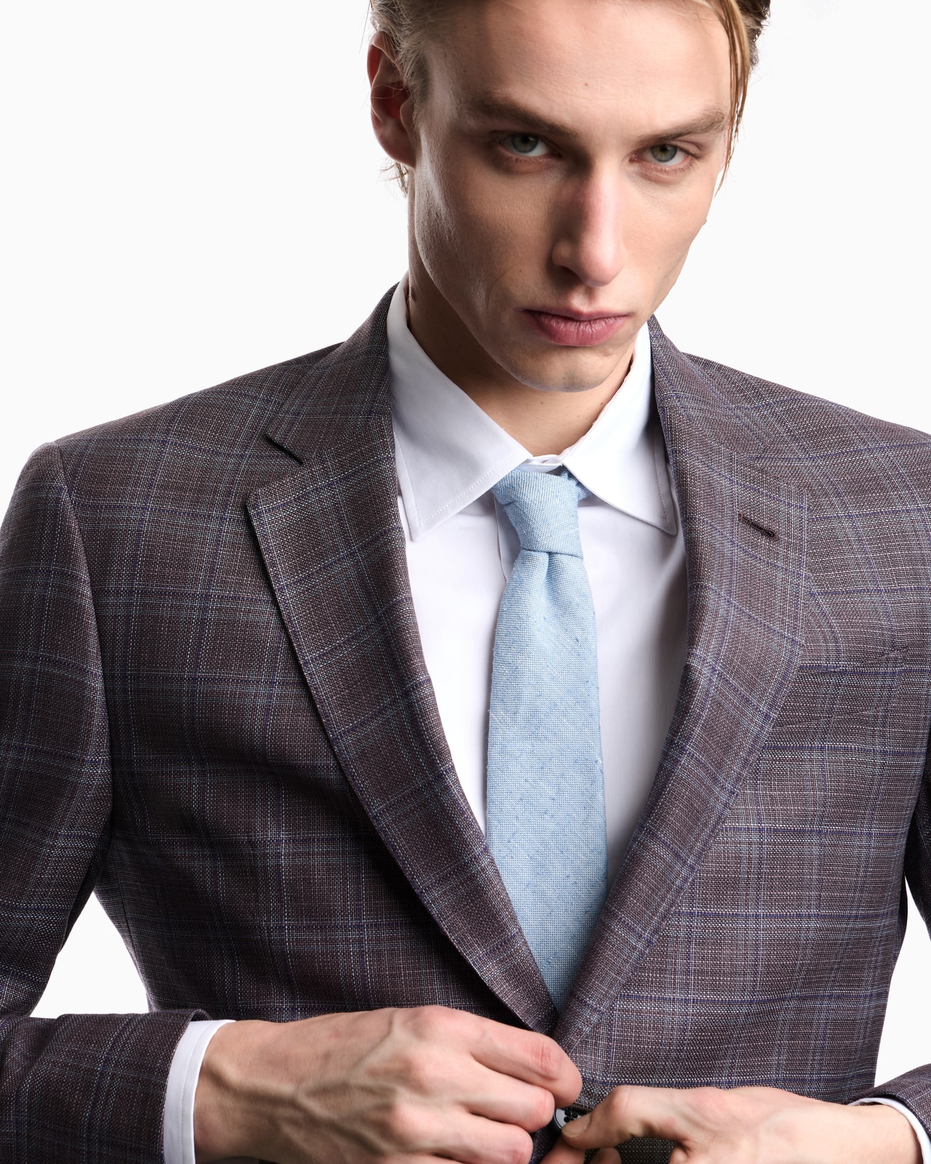 Cravate en mélange de soie et lin Diapositive 2