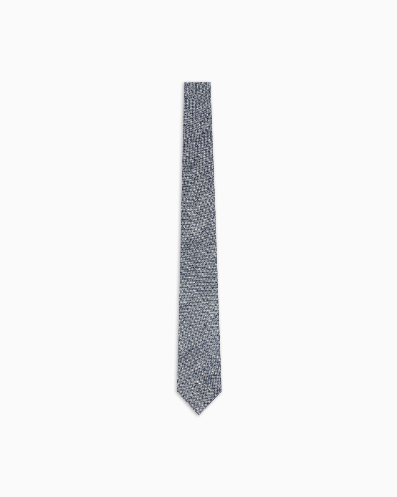 Silk and linen blend tie Slide 0