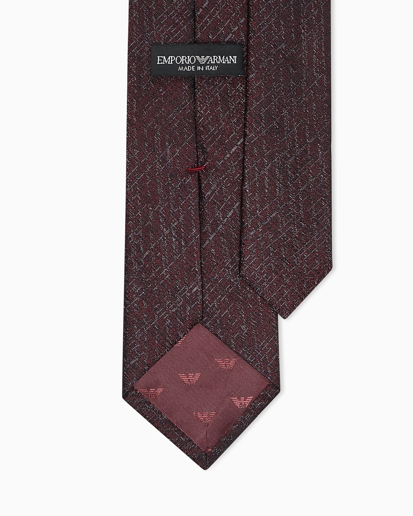Pure silk tie with jacquard motif Slide 1
