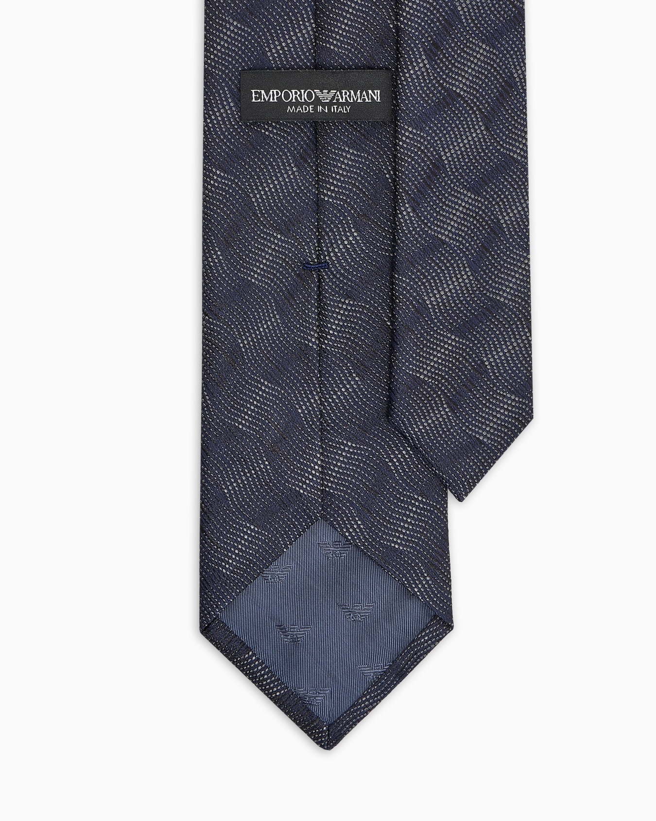 Pure silk tie with jacquard pattern Slide 1