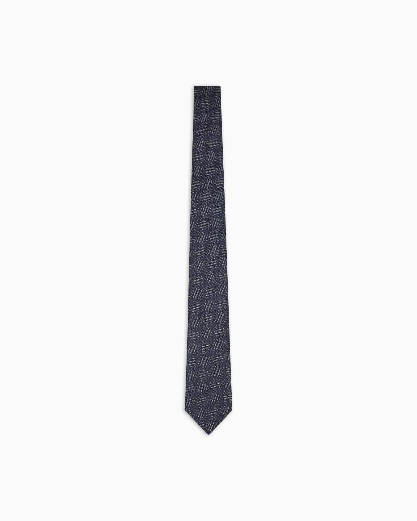 Pure silk tie with jacquard pattern Slide 0