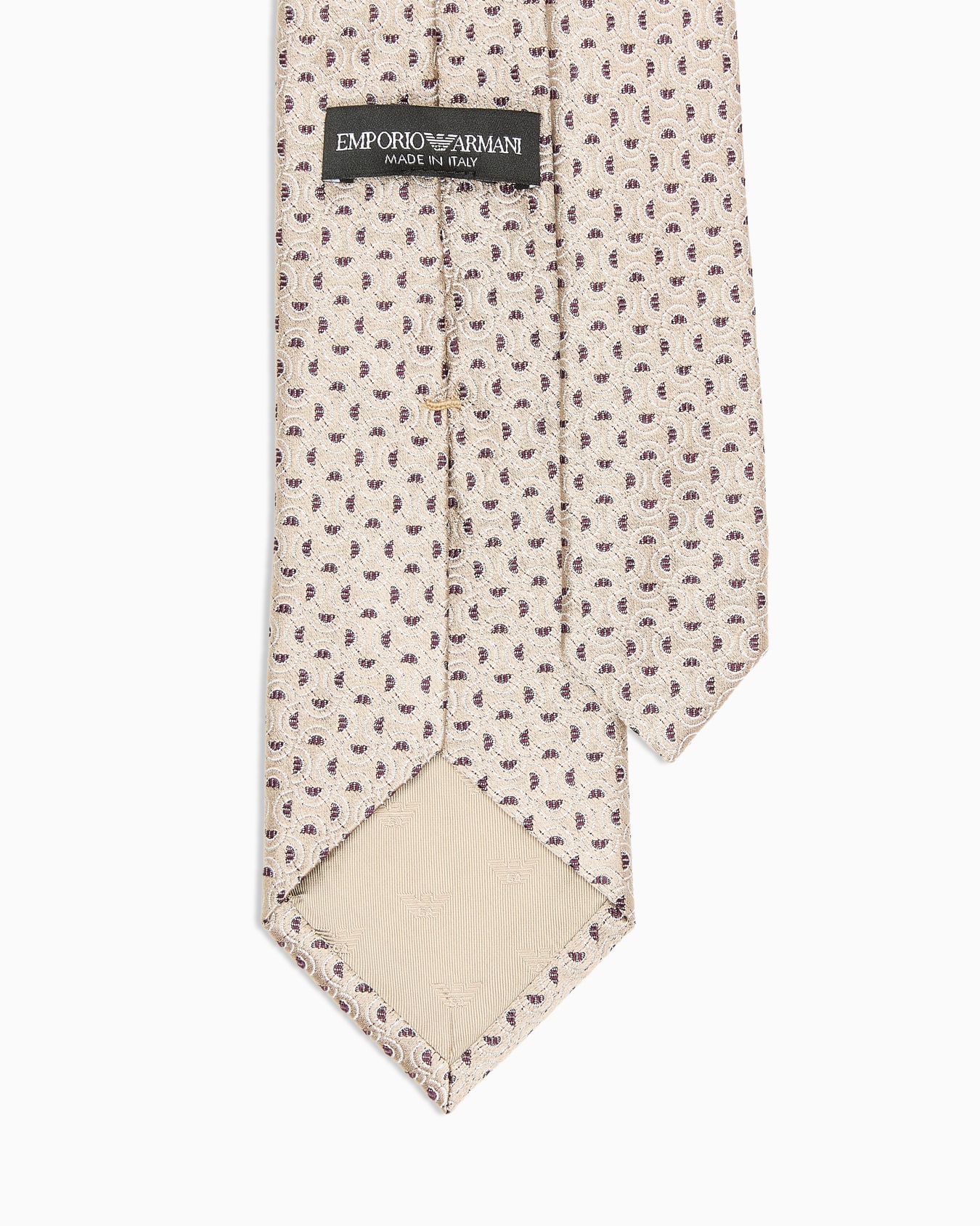 Pure silk tie with jacquard pattern Slide 1