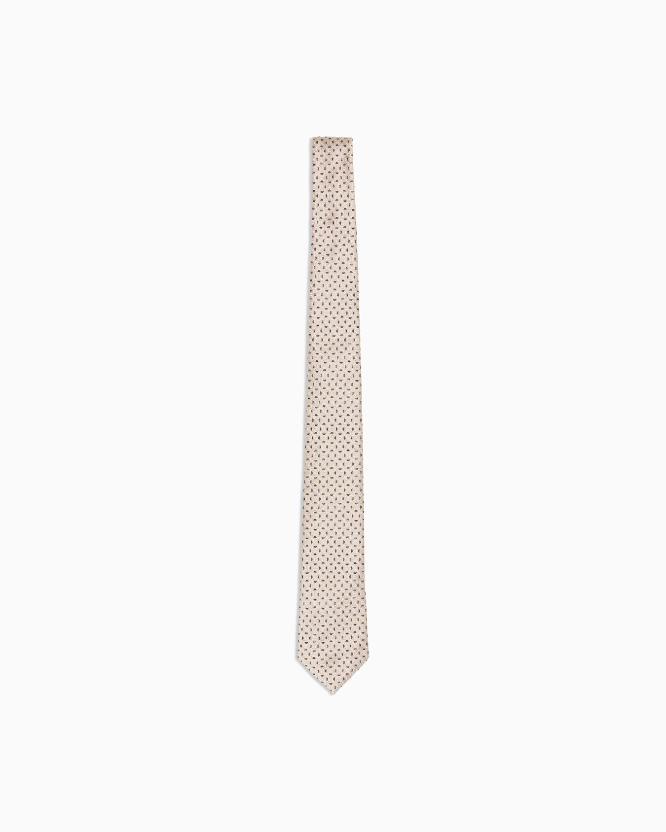 Pure silk tie with jacquard pattern Slide 0