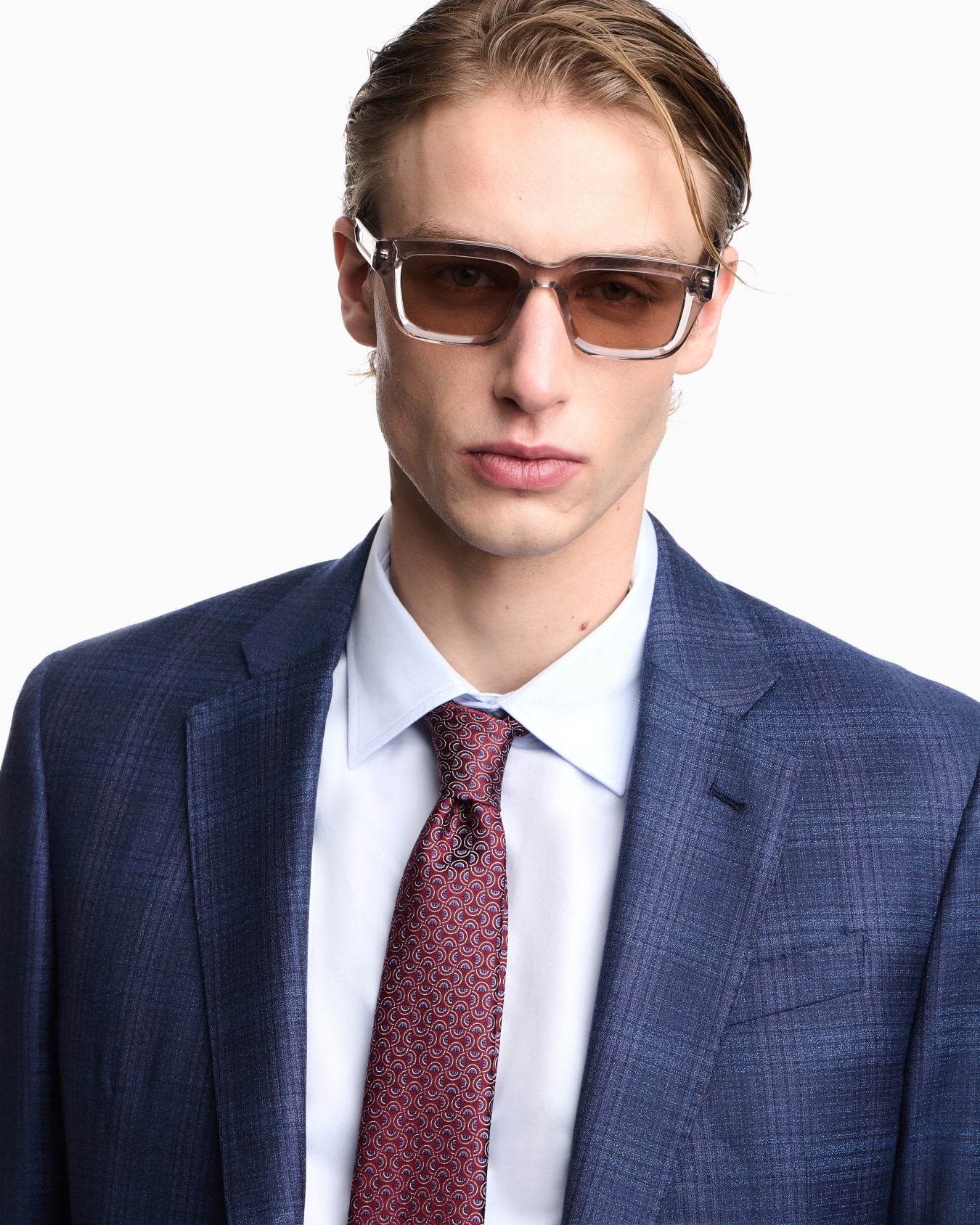 Pure silk tie with jacquard pattern Slide 2