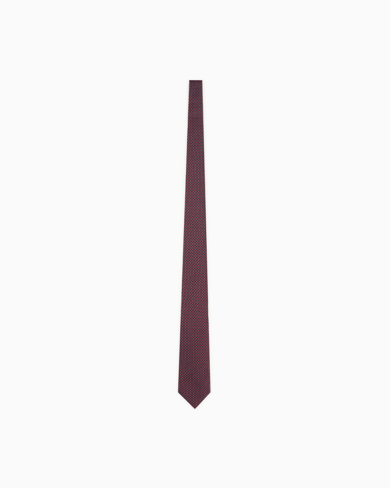 Silk necktie with a small geometric pattern 슬라이드 0