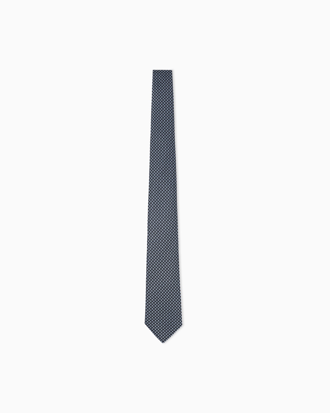Silk necktie with a small geometric pattern Slide 0