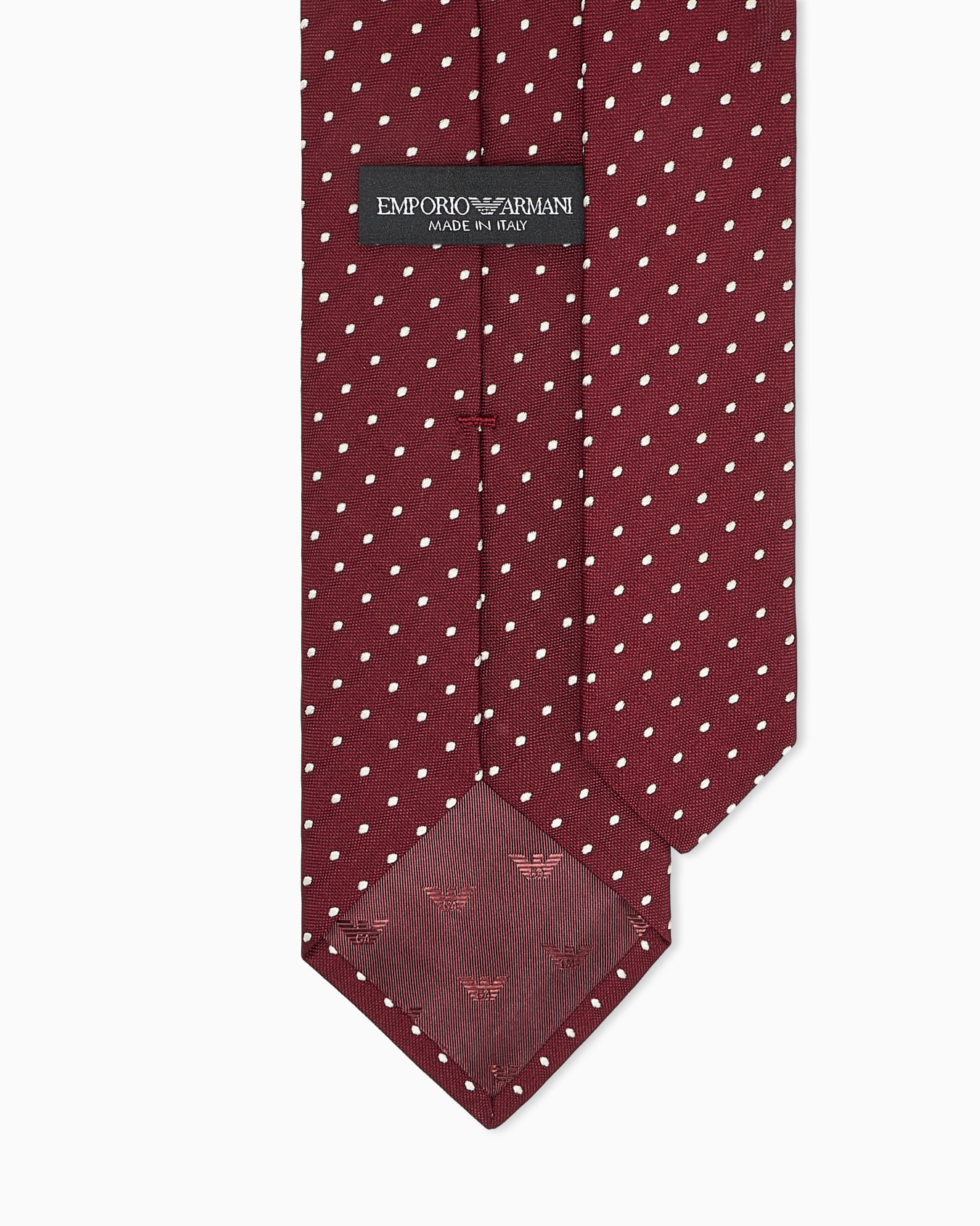 Silk tie with a small polka dot pattern 슬라이드 1