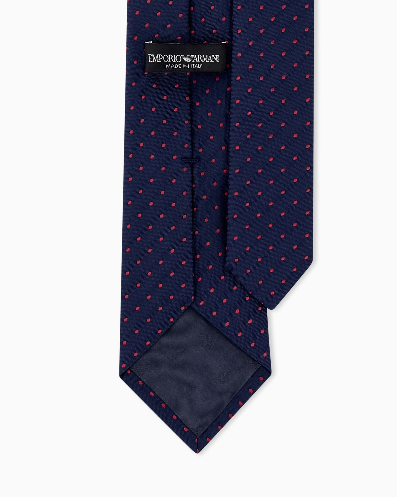 Silk tie with a small polka dot pattern Slide 1