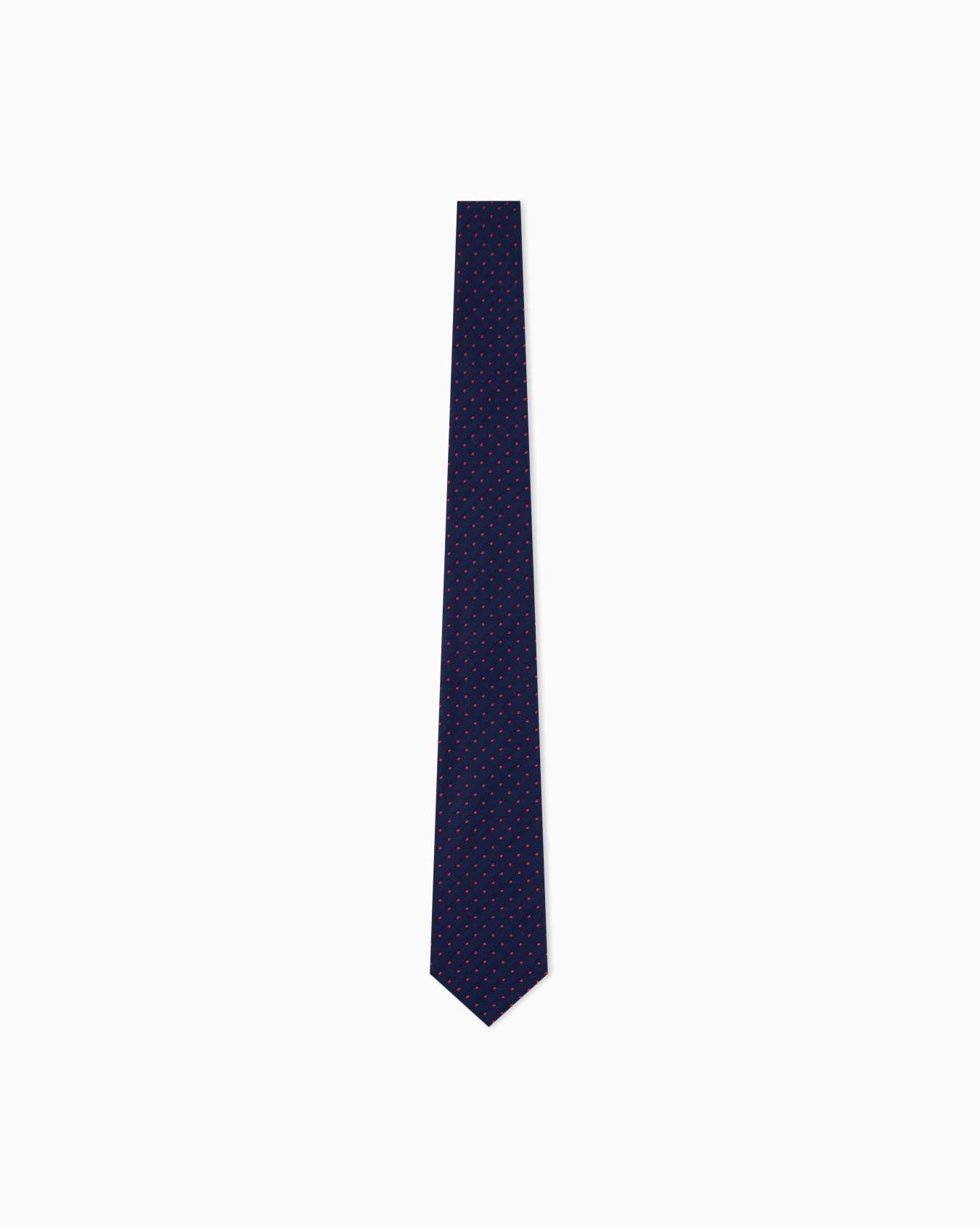 Silk tie with a small polka dot pattern Slide 0