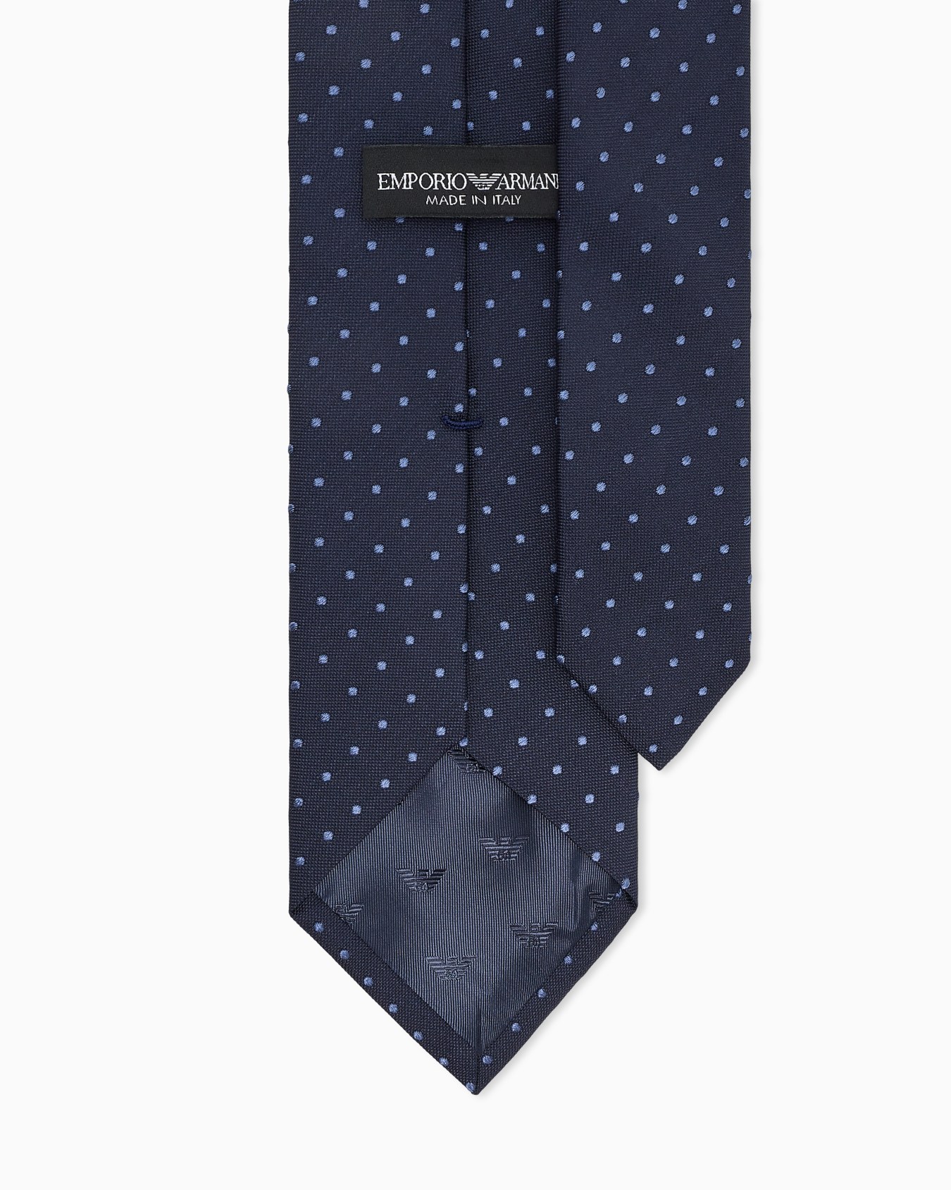 Silk tie with a small polka dot pattern Slide 1