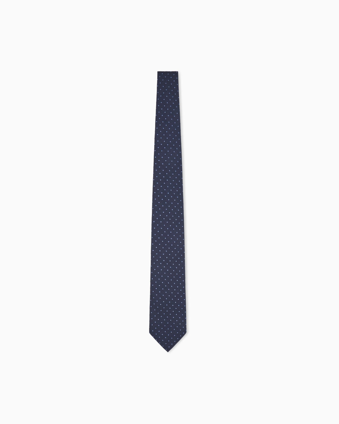 Silk tie with a small polka dot pattern Slide 0